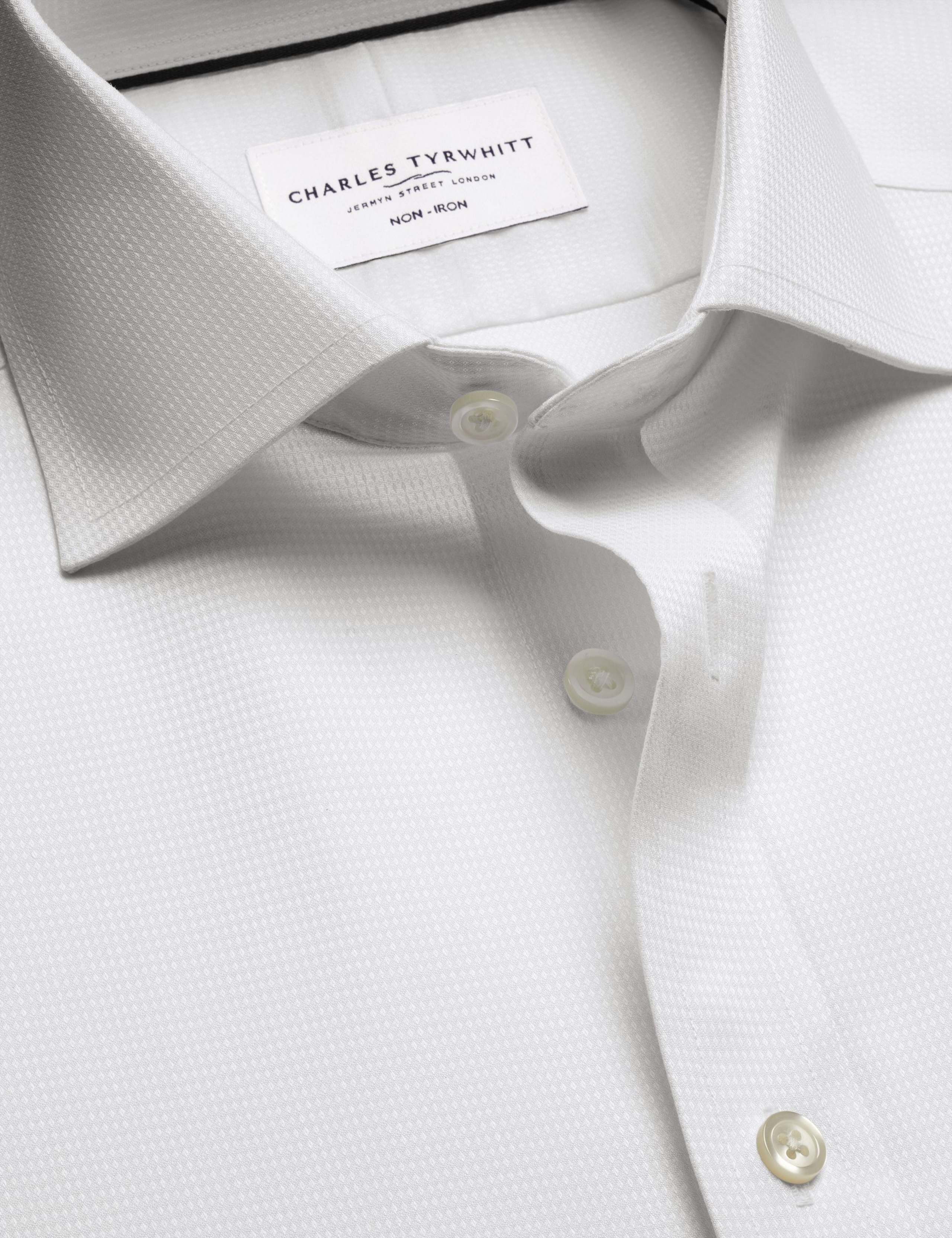 Slim Fit Non Iron Pure Cotton Textured Shirt 3 of 5