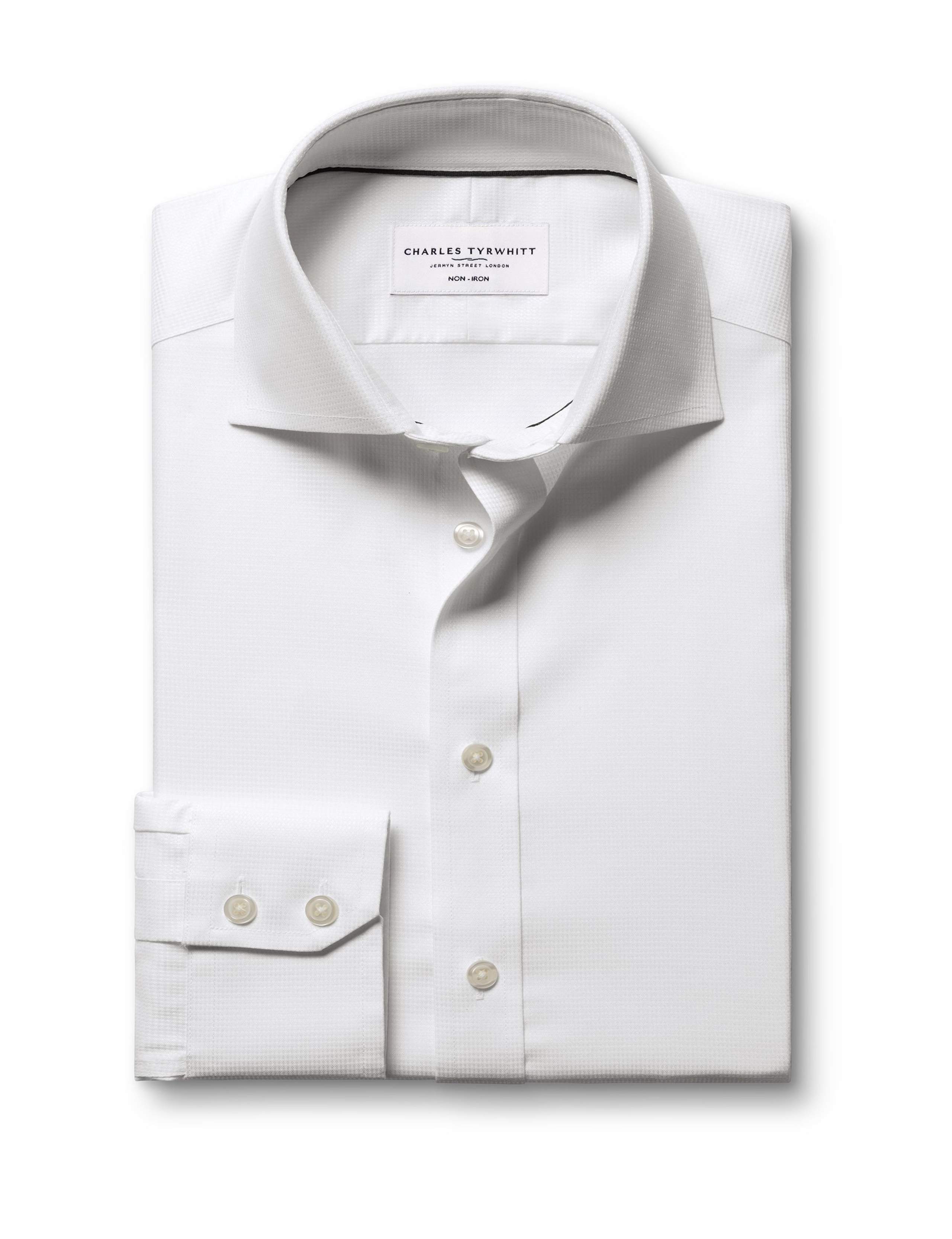 Slim Fit Non Iron Pure Cotton Textured Shirt 5 of 5