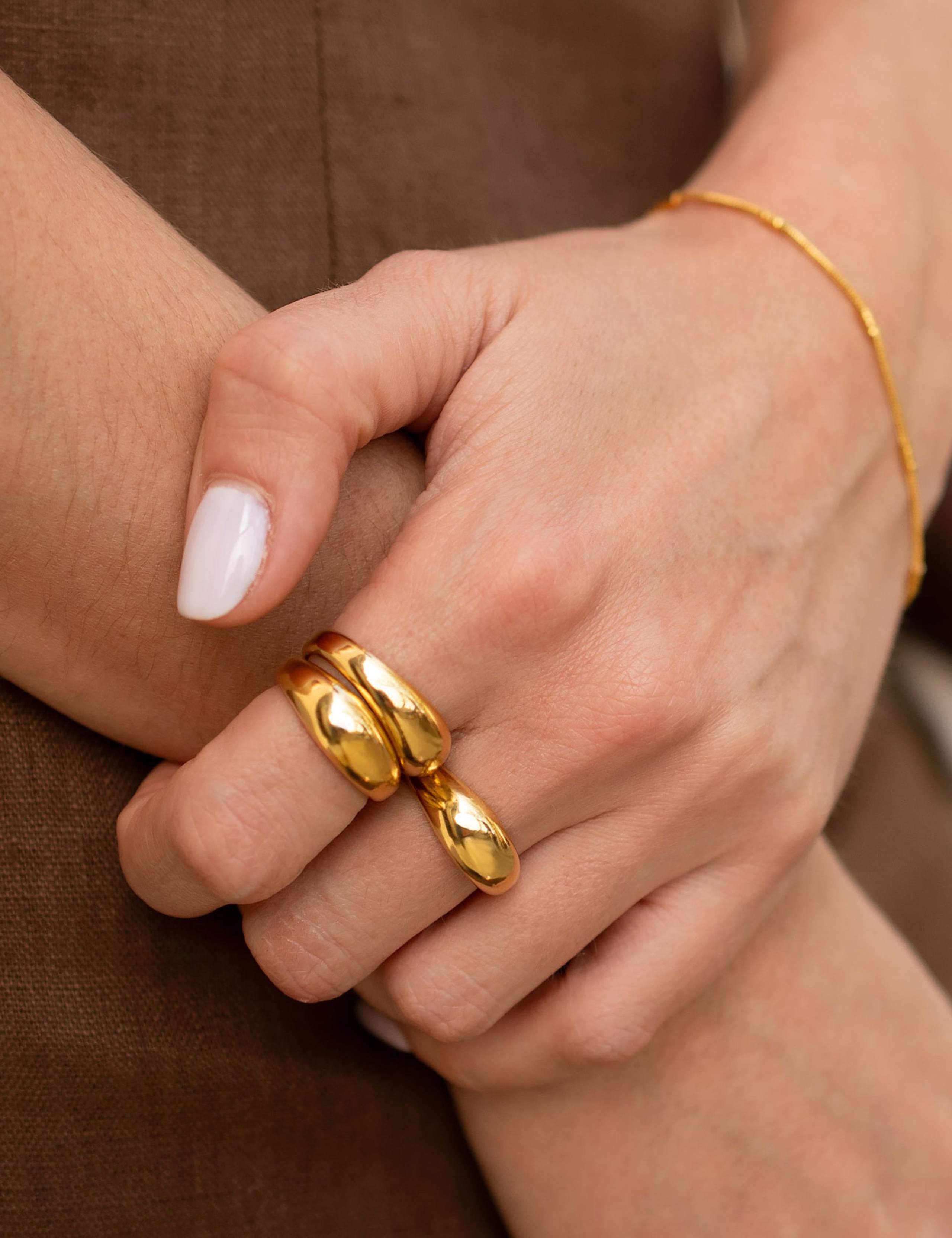 Gold Plated Aura Dome Waterproof Ring 3 of 6