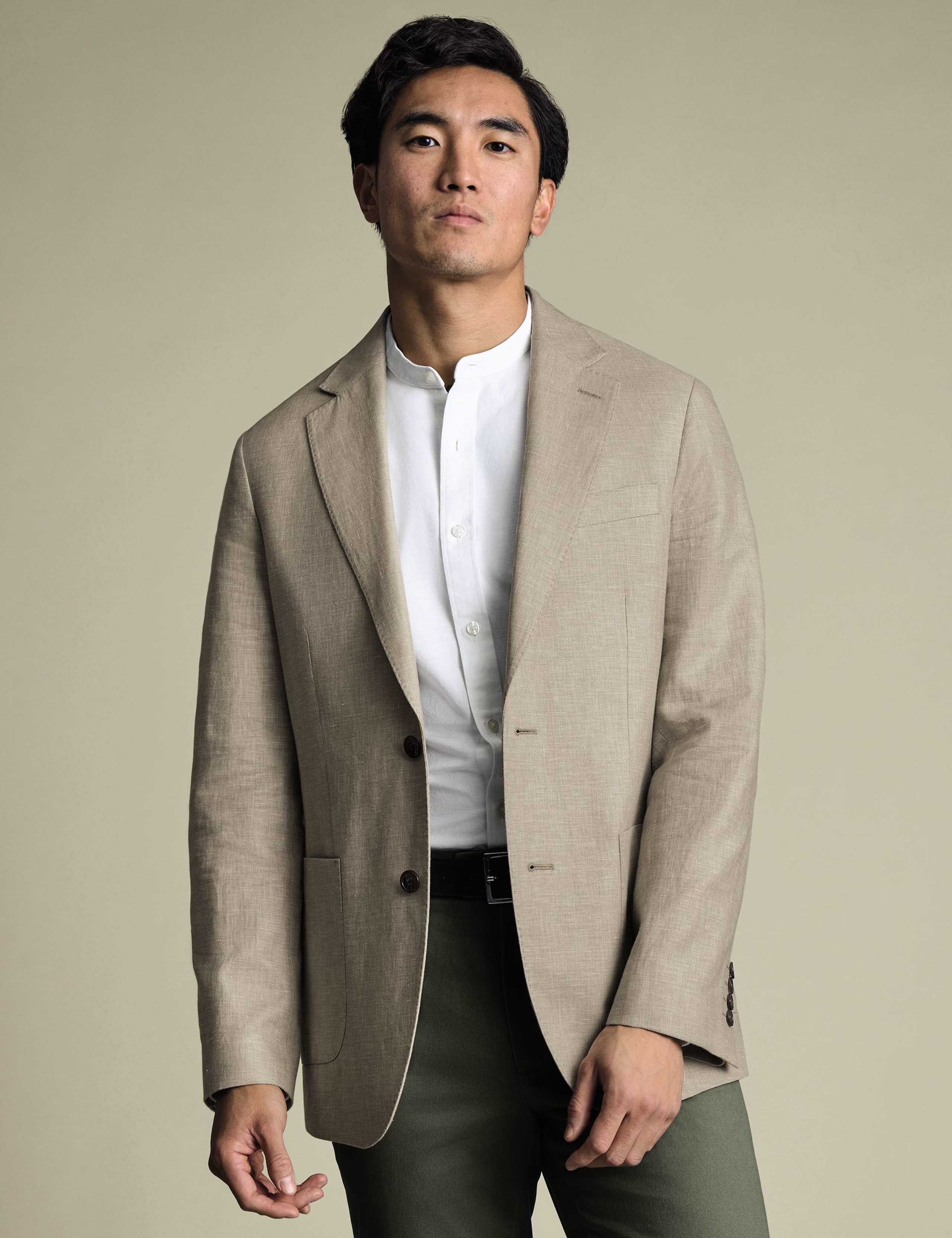 Slim Fit Cotton Linen Blend Jacket 2 of 3