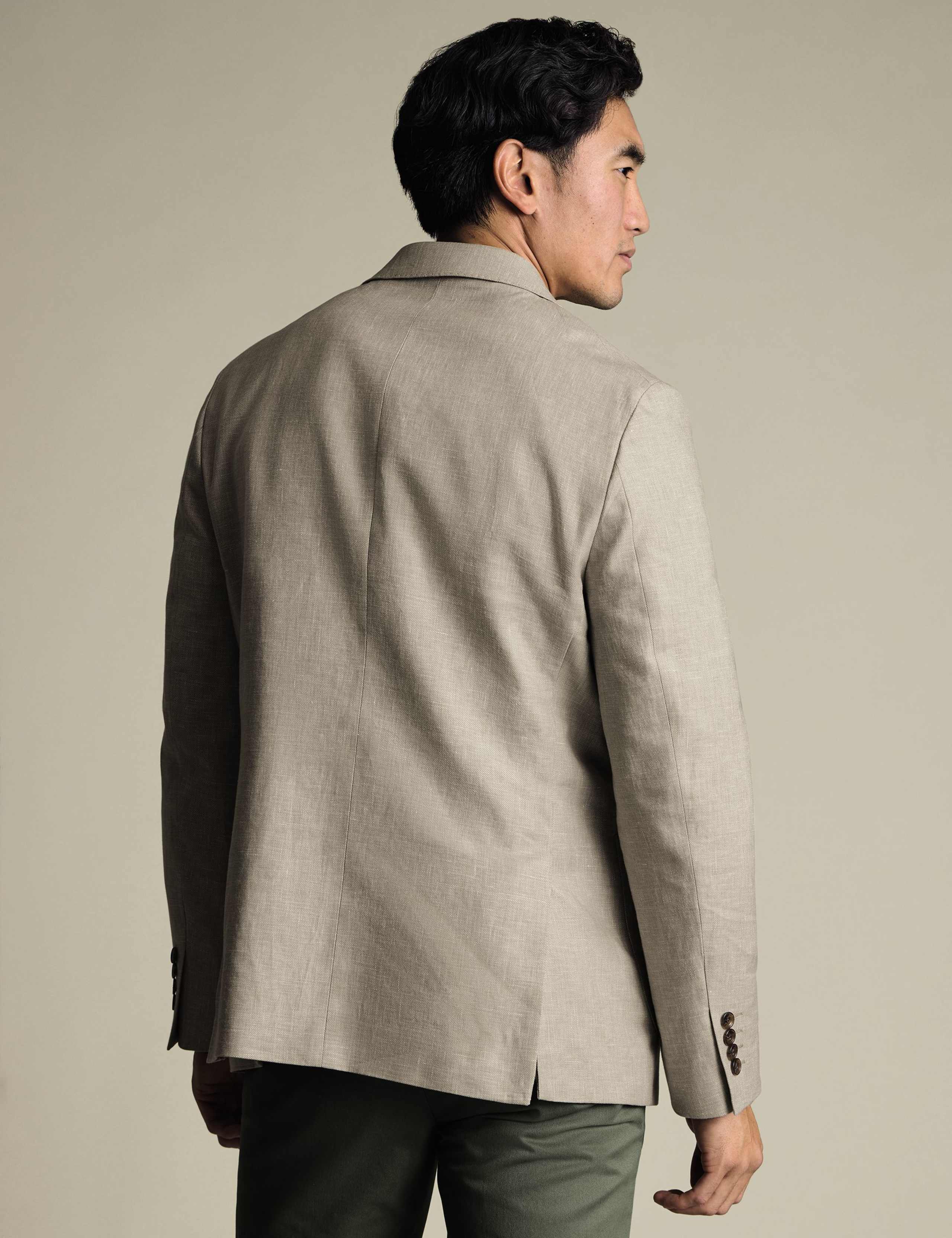 Slim Fit Cotton Linen Blend Jacket 3 of 3