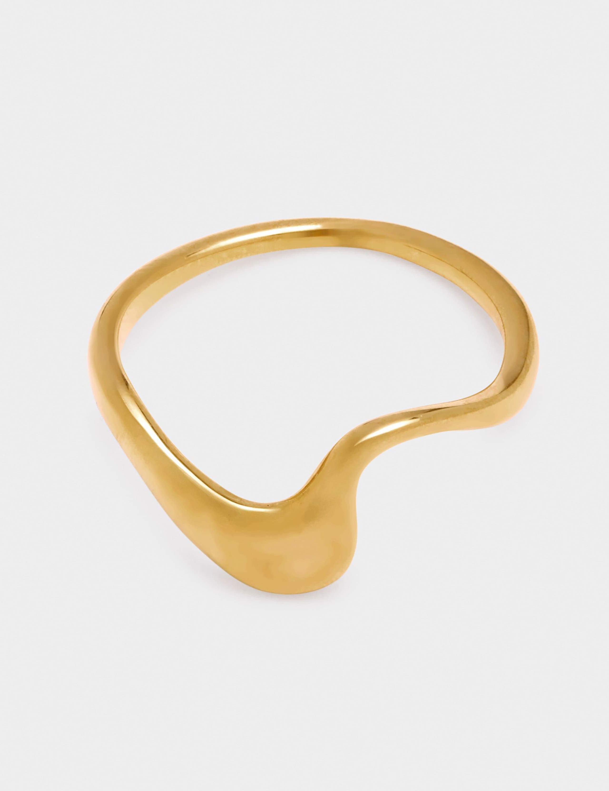 Gold Plated Wave Waterproof Ring 2 of 5