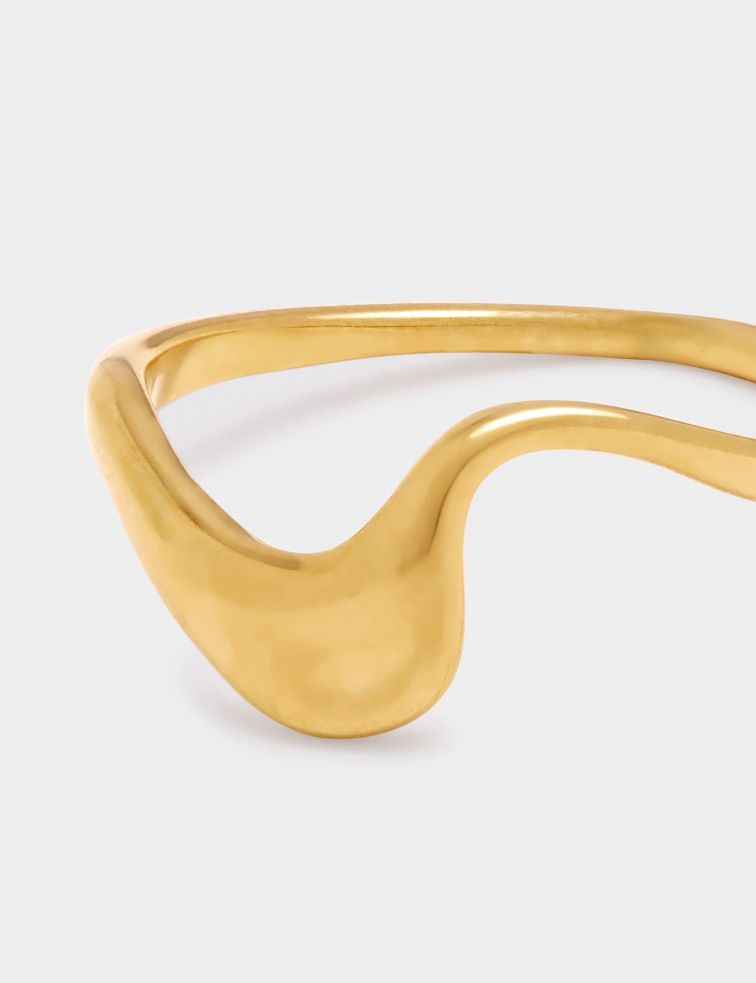 Gold Plated Wave Waterproof Ring 3 of 5