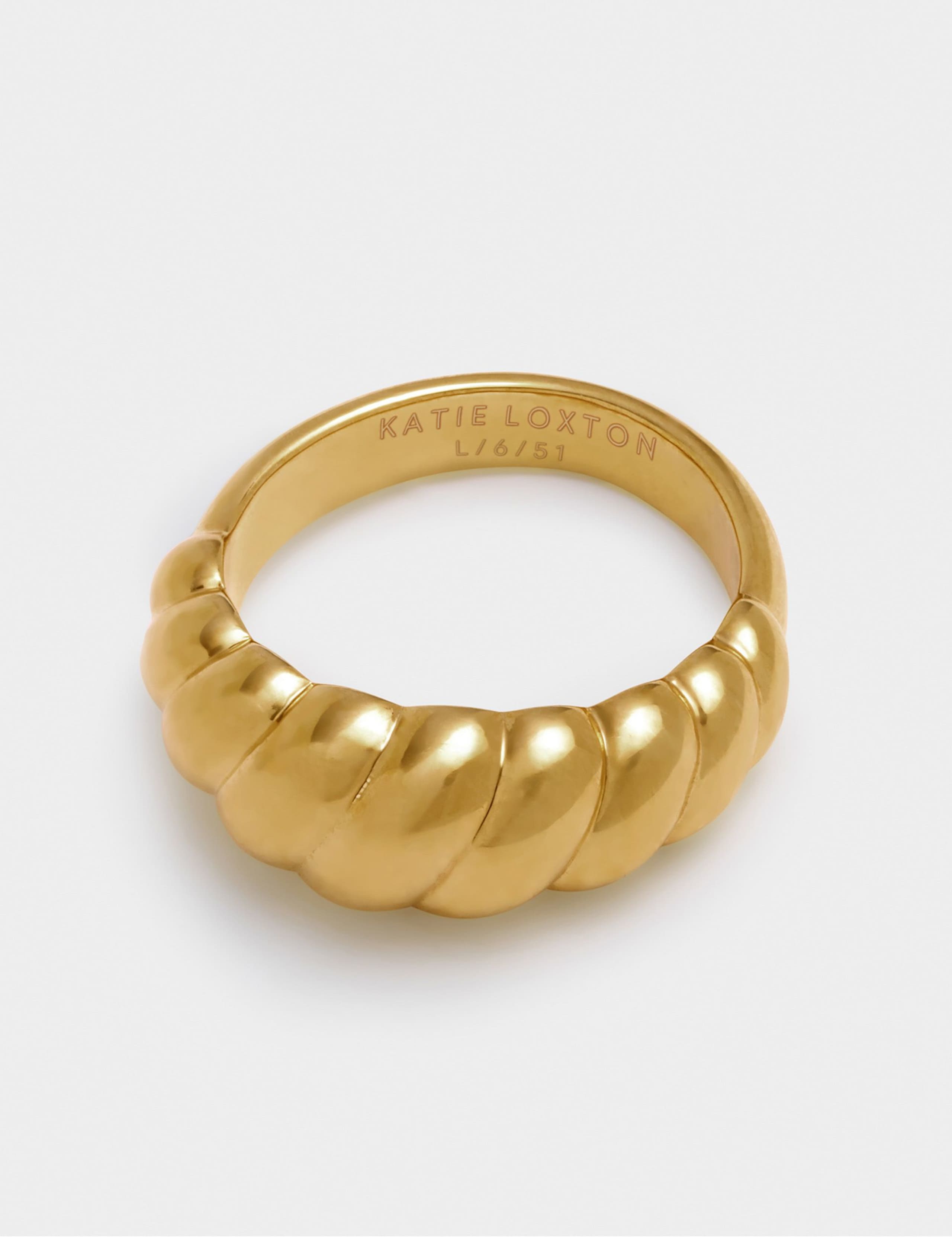 Gold Plated Twisted Ring 2 of 5