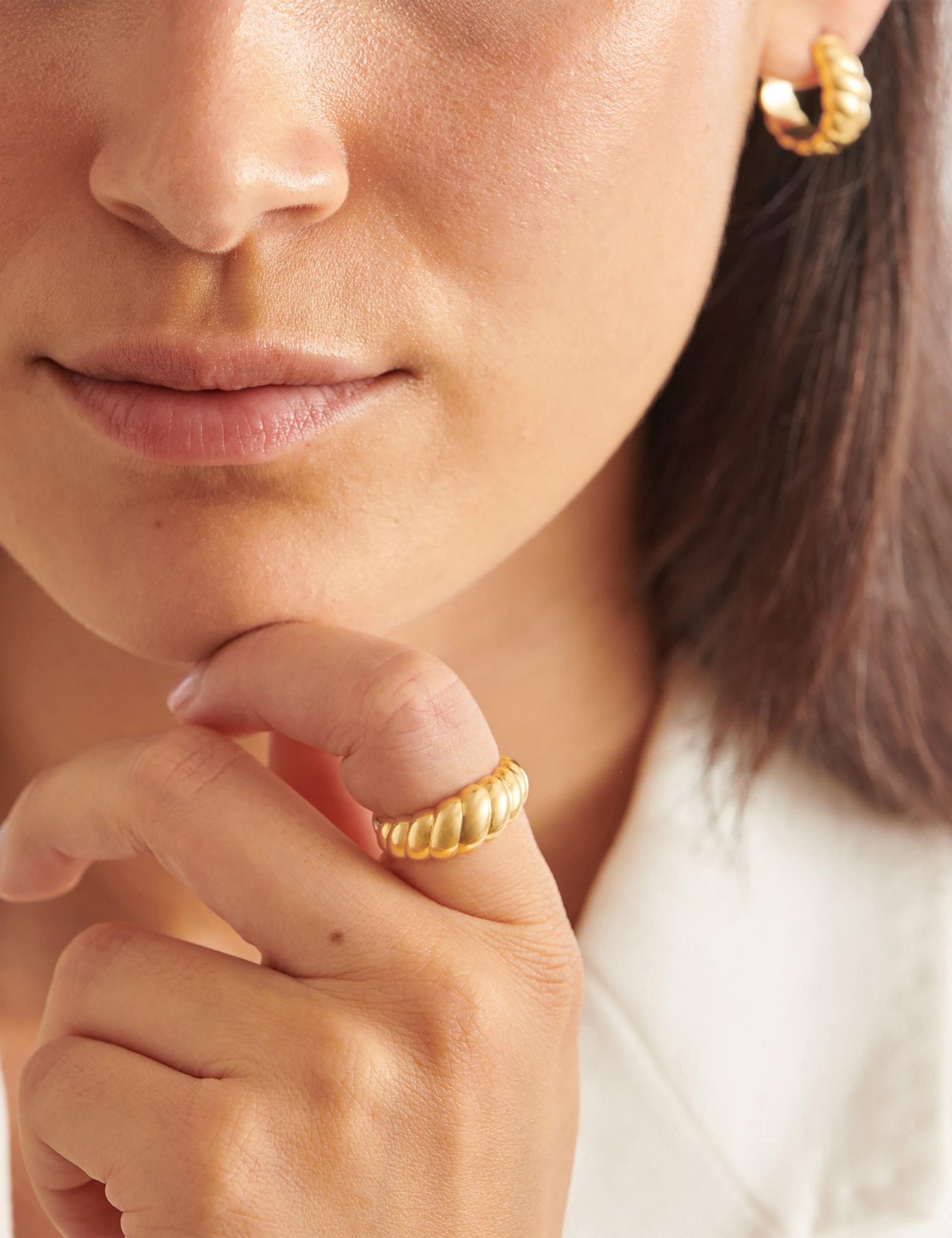 Gold Plated Harper Twist Waterproof Ring 4 of 5