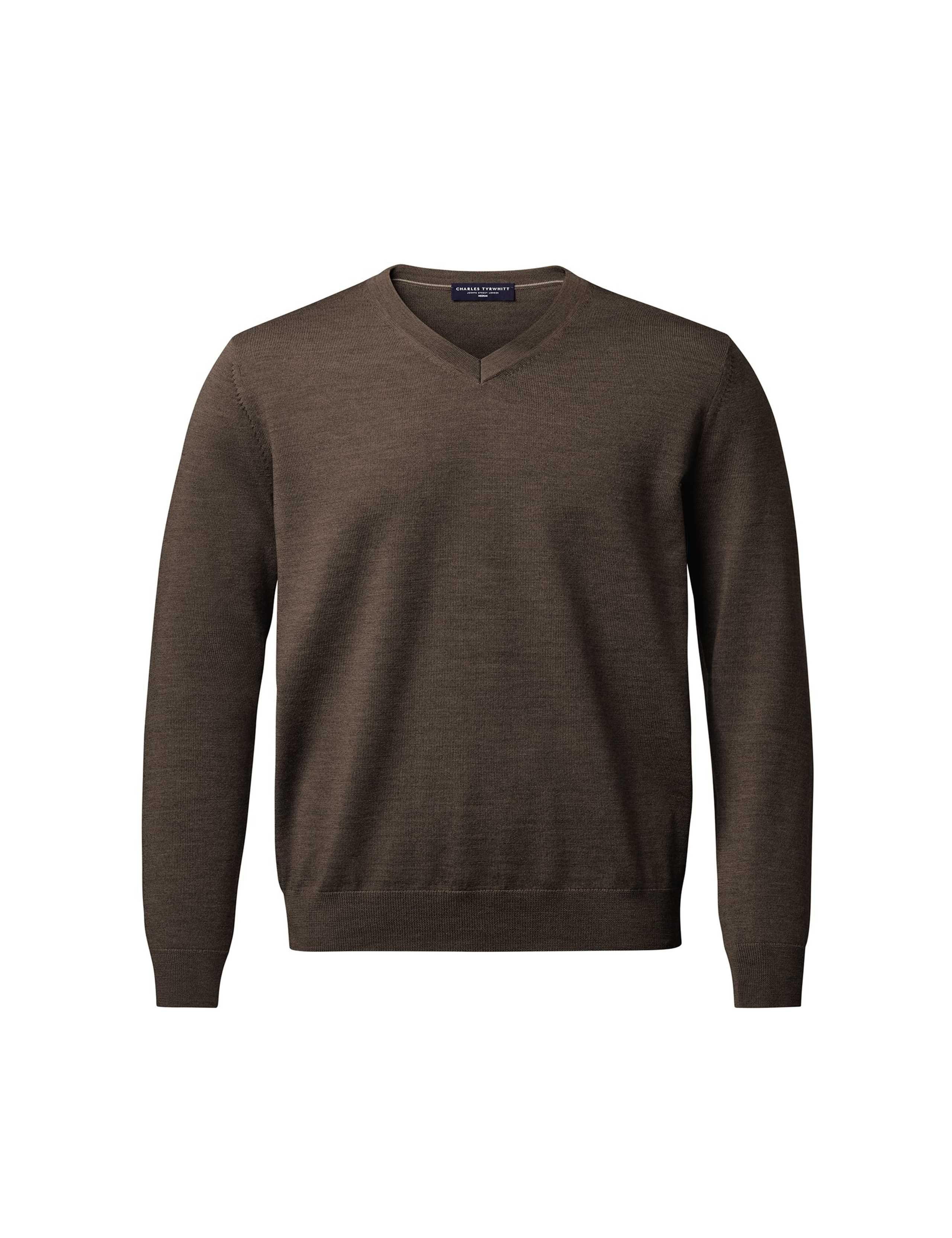 Pure Merino Wool V-Neck Jumper 3 of 4