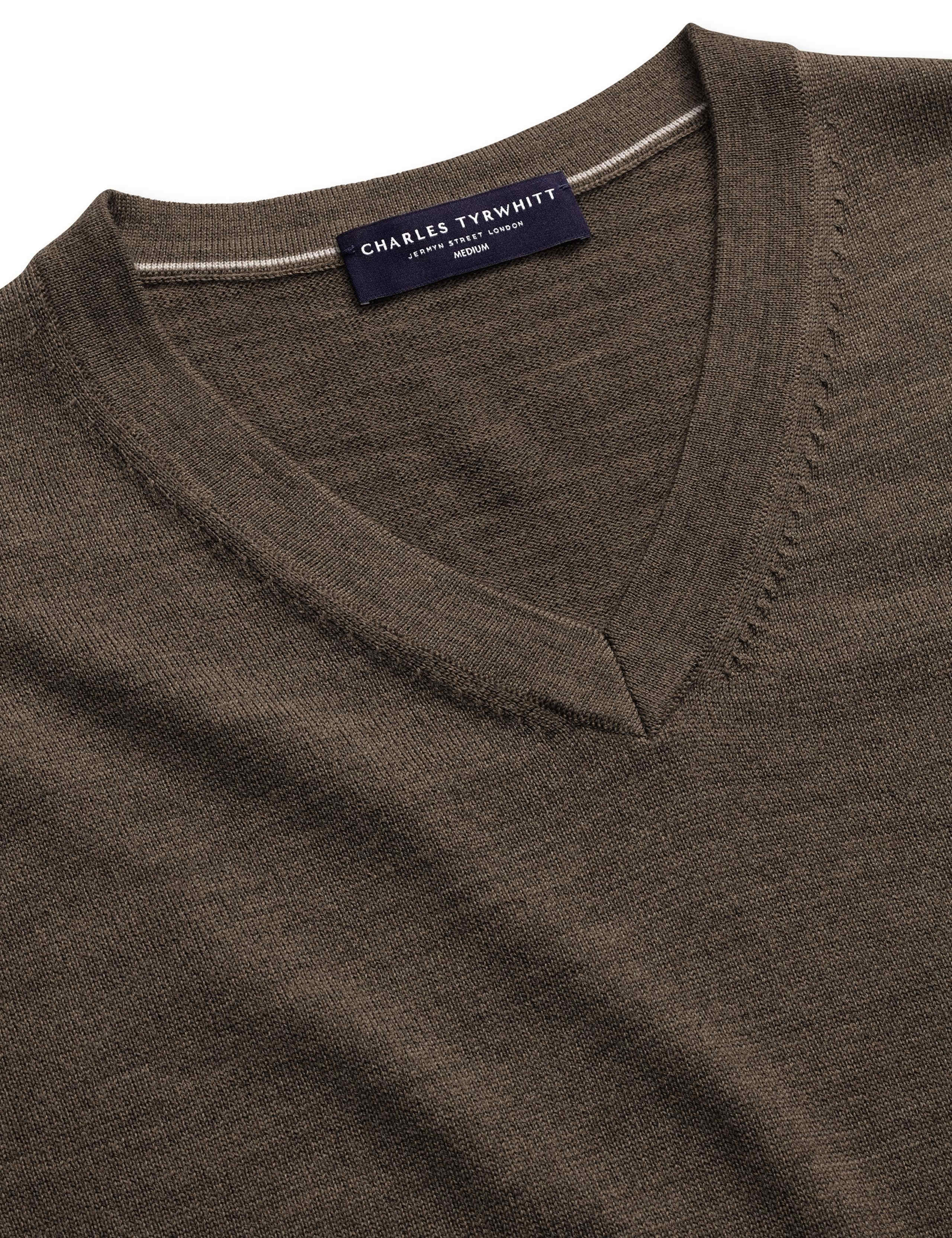 Pure Merino Wool V-Neck Jumper 4 of 4