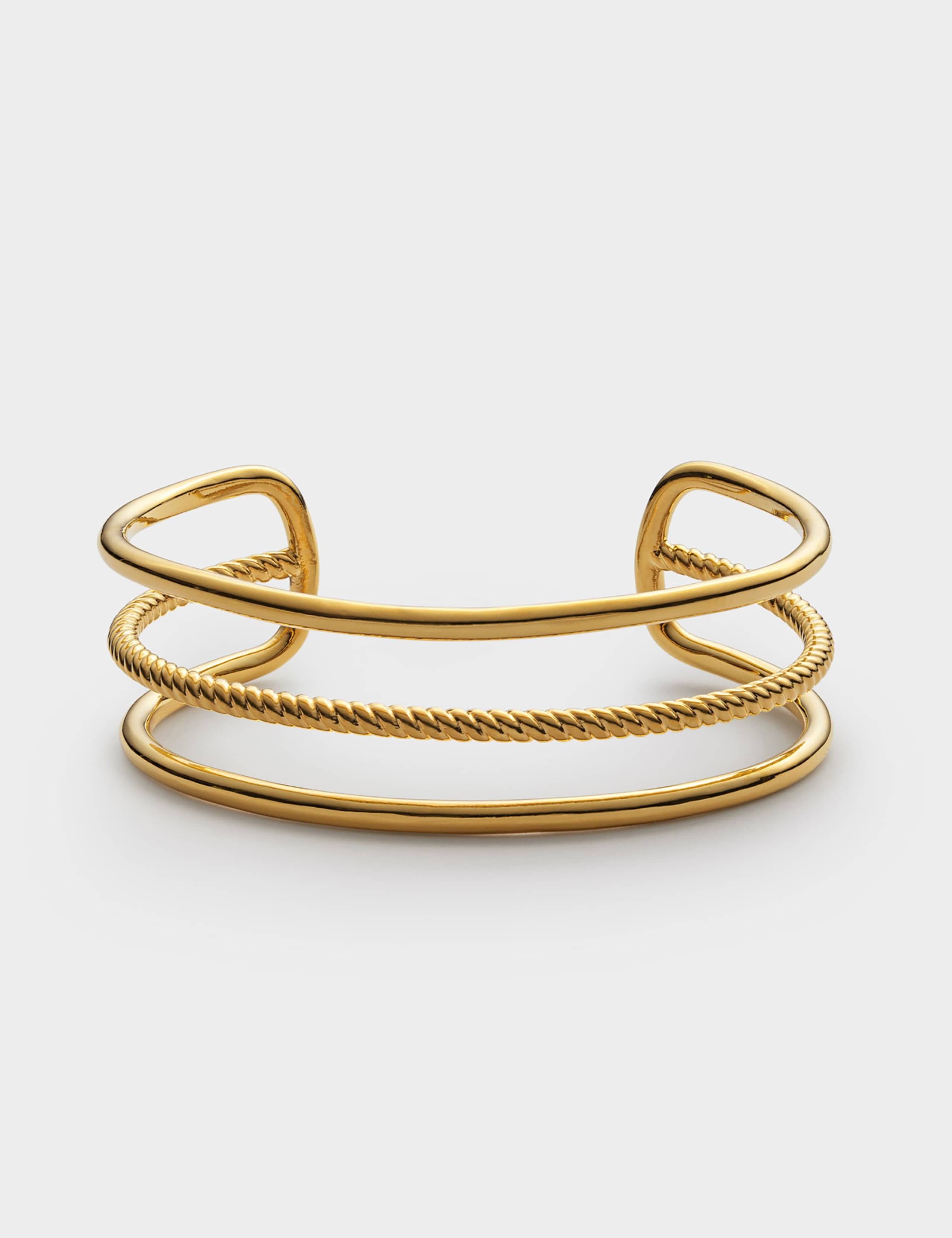 Gold Plated Waterproof Open Cuff Bangle 5 of 7