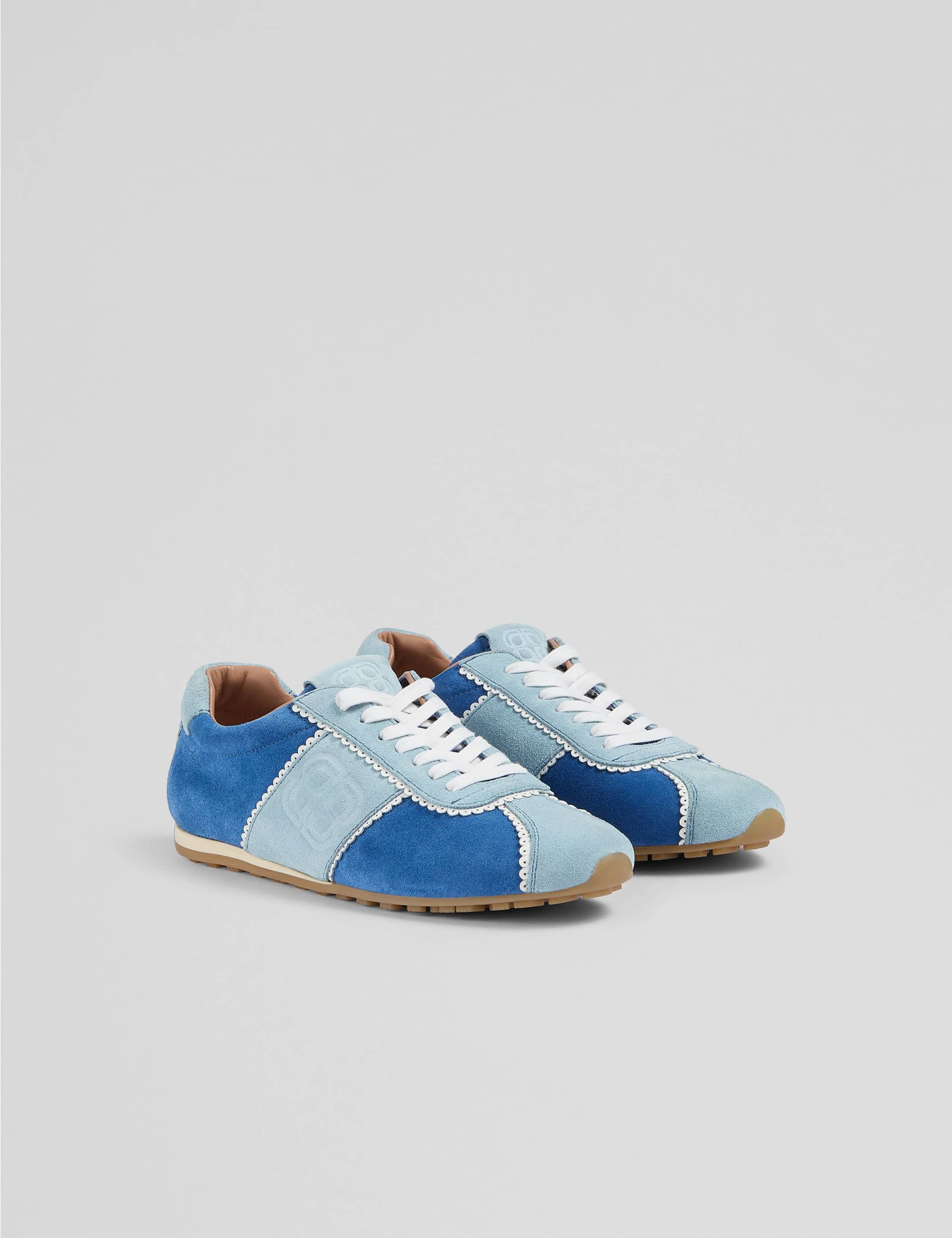 Suede Lace Up Side Detail Trainers 3 of 4