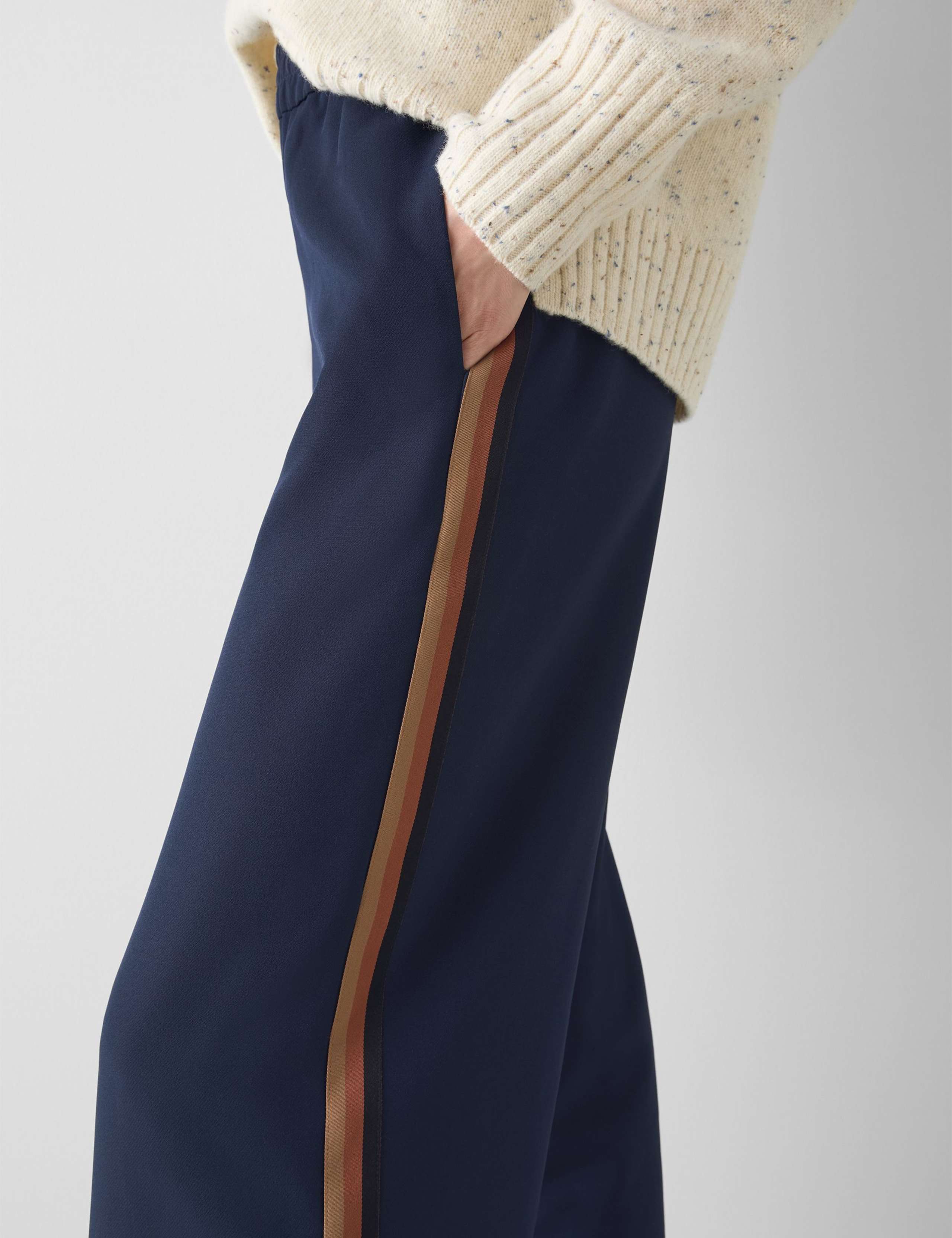 Wool Rich Textured V-Neck Cropped Jumper 3 of 3