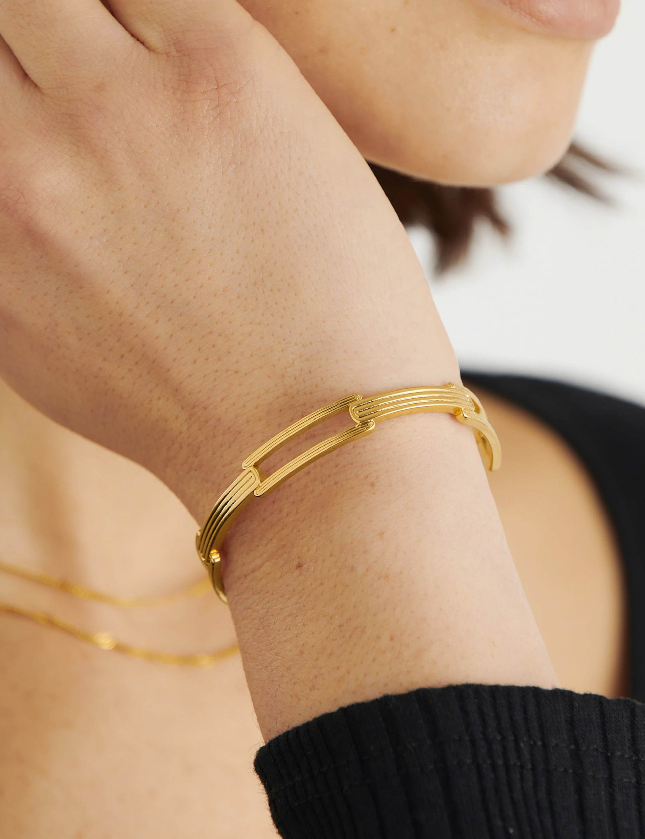 Gold Plated Waterproof Bangle 1 of 5