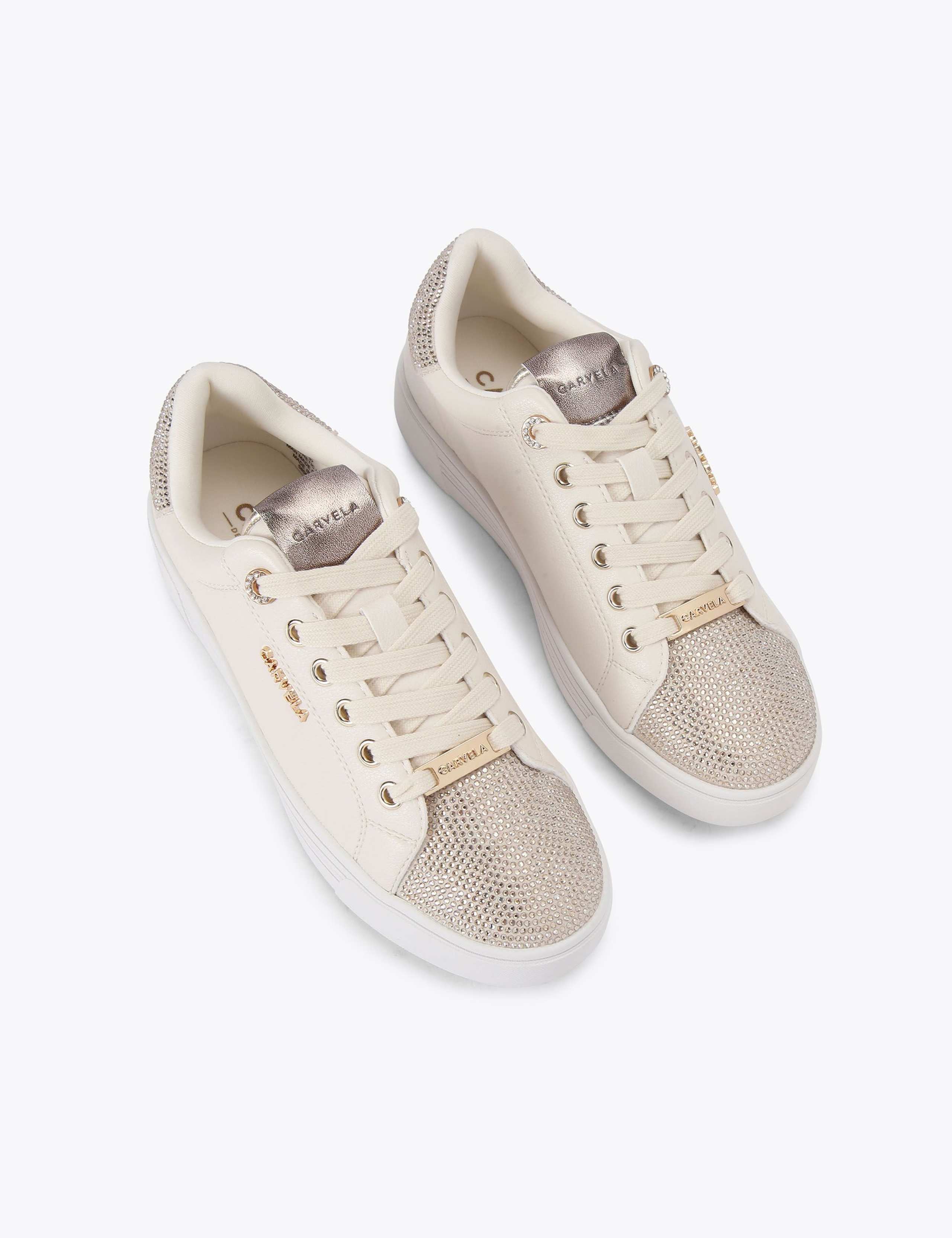 Metallic Embellished Toe Cap Cupsole Trainers 4 of 4