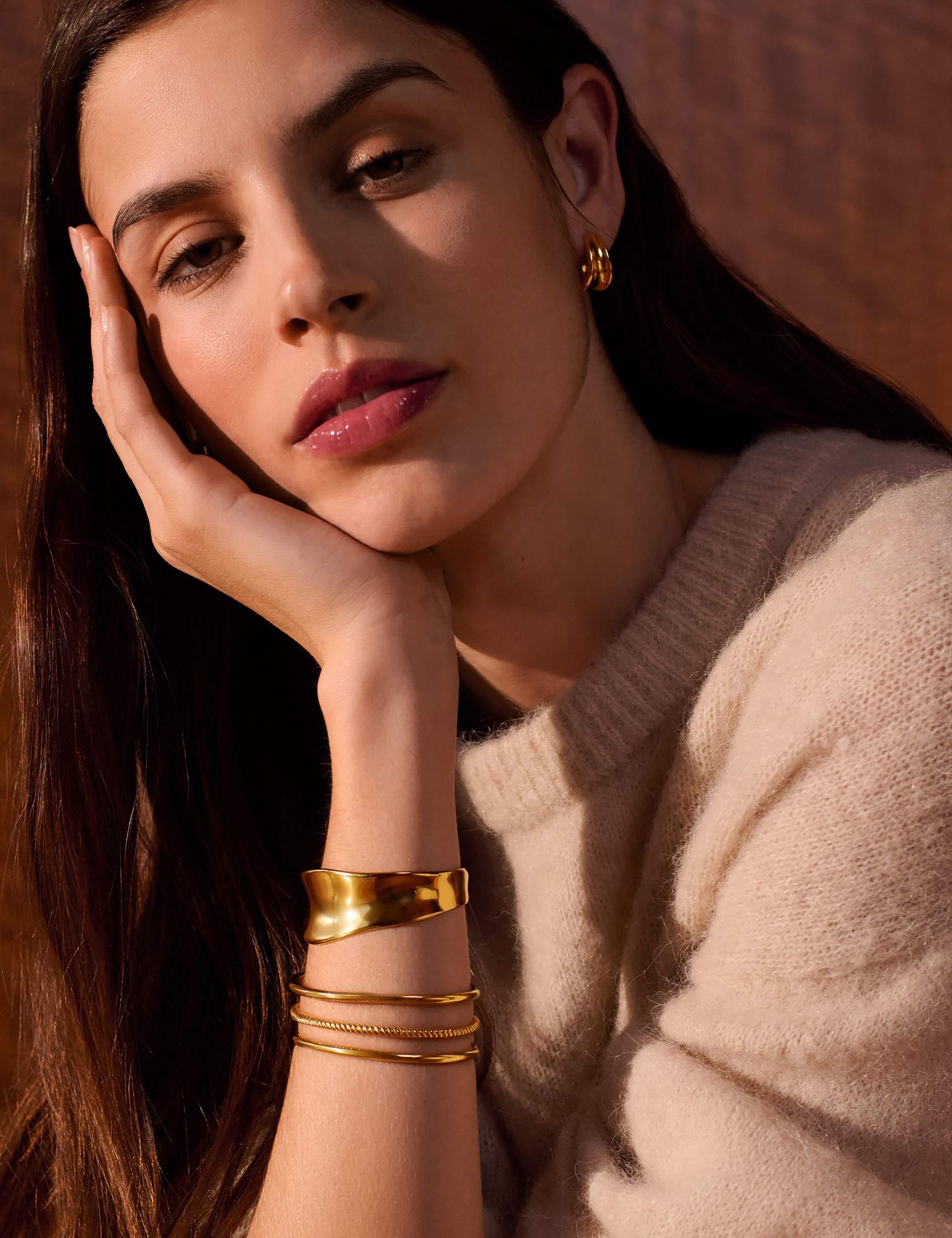 Gold Plated Waterproof Cuff Bangle 3 of 7