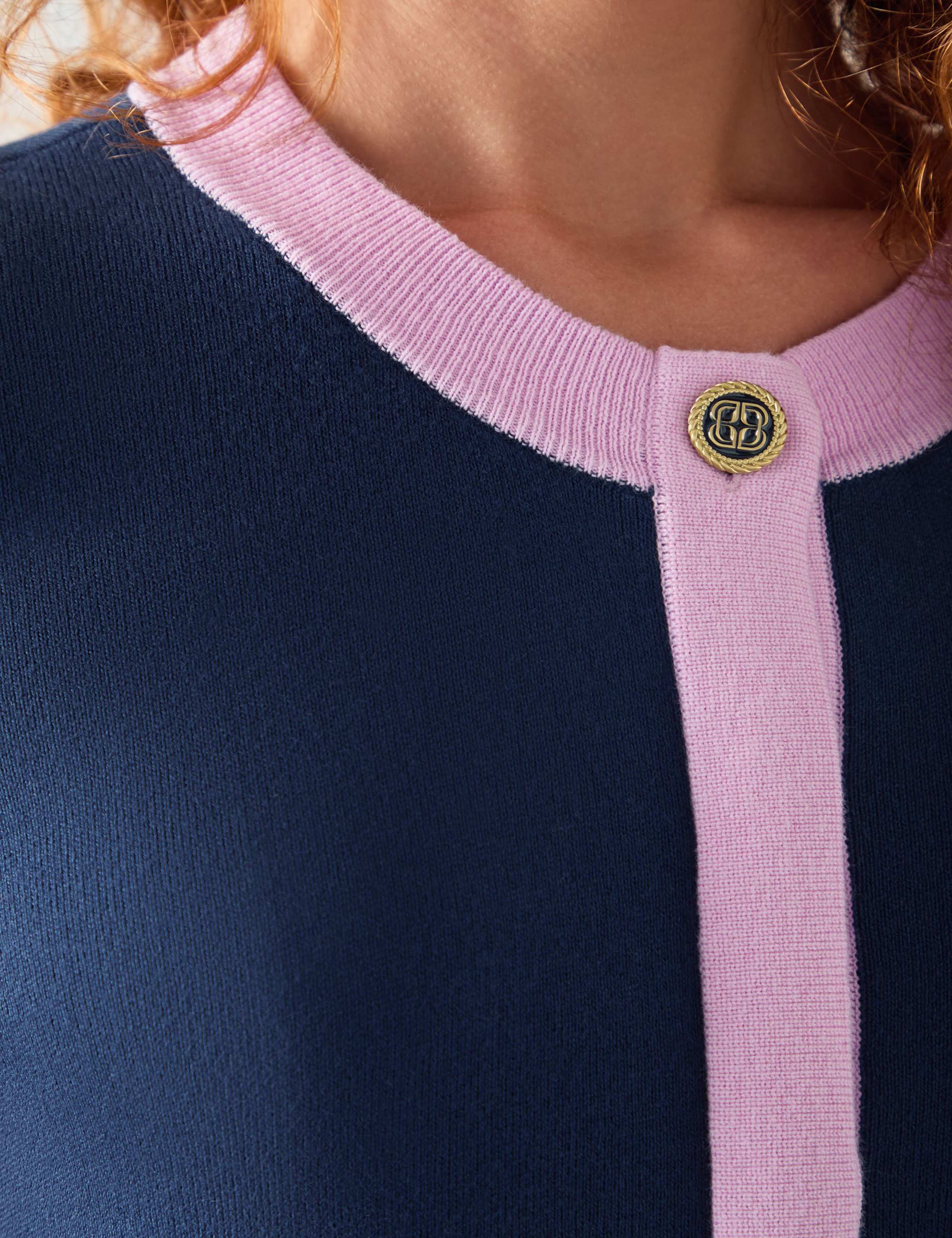 Pure Cotton Button Detail Cardigan 4 of 4