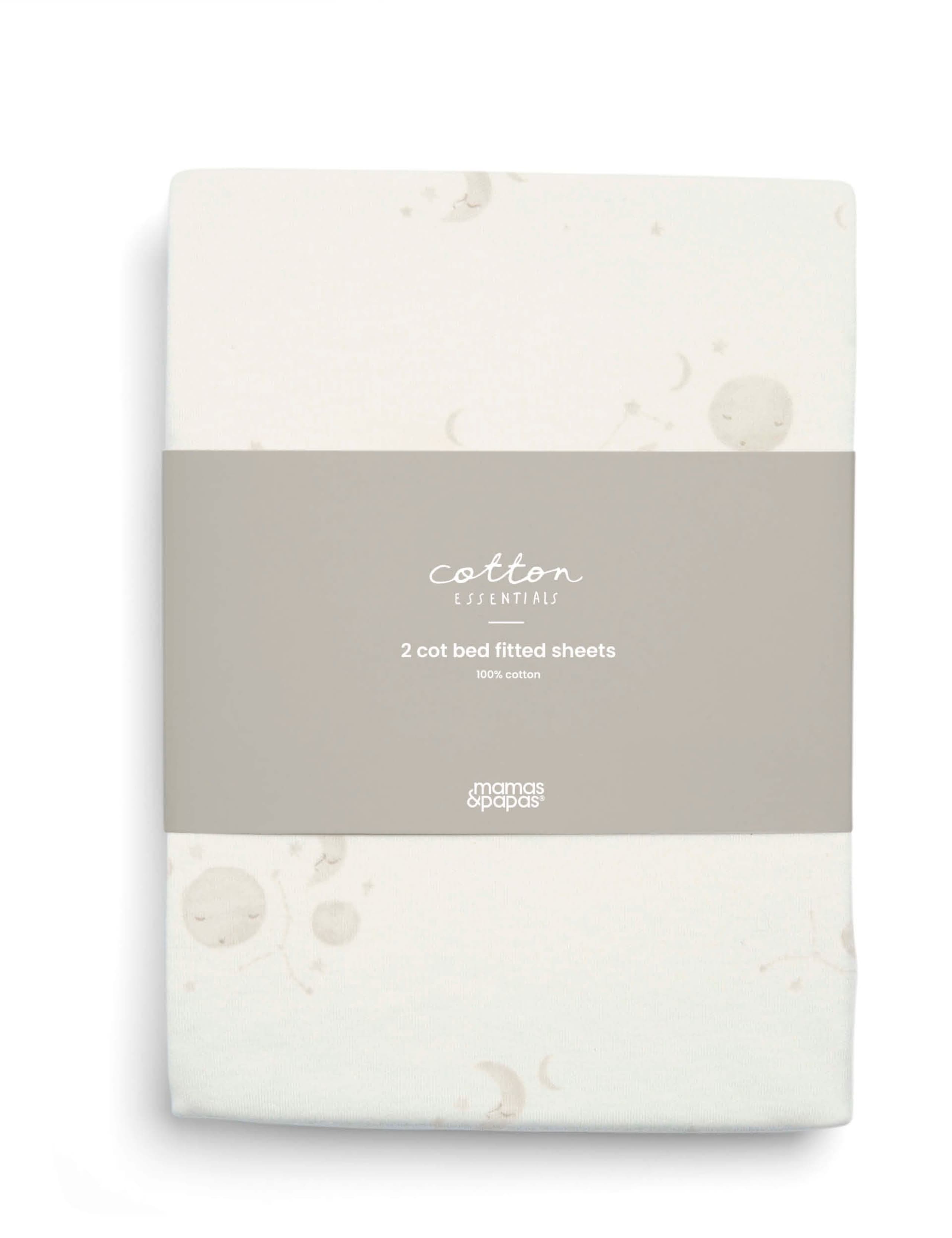 2pk Pure Cotton Cot Bed Fitted Sheets 2 of 4