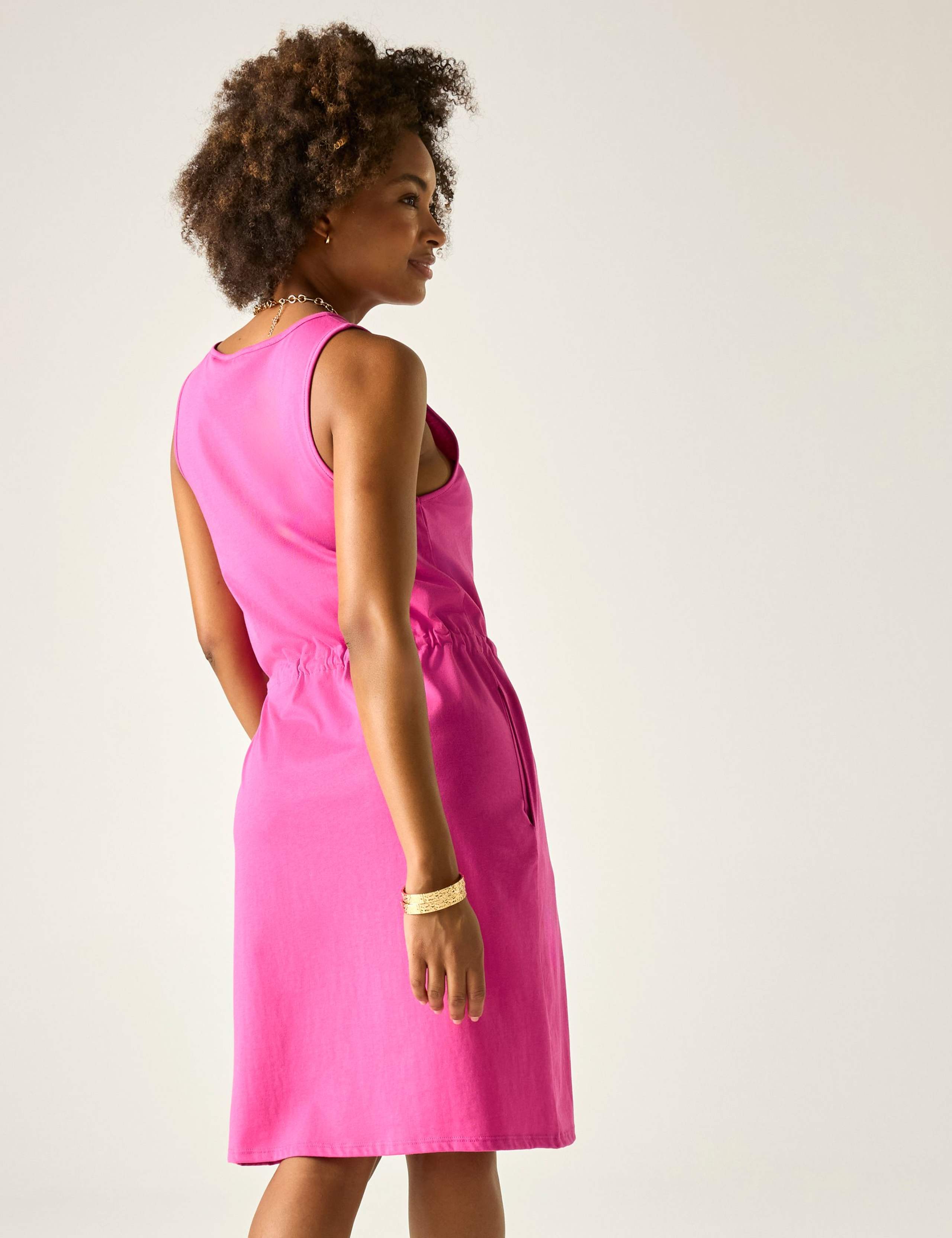Amorie Cotton Rich Knee Length Waisted Dress 5 of 7