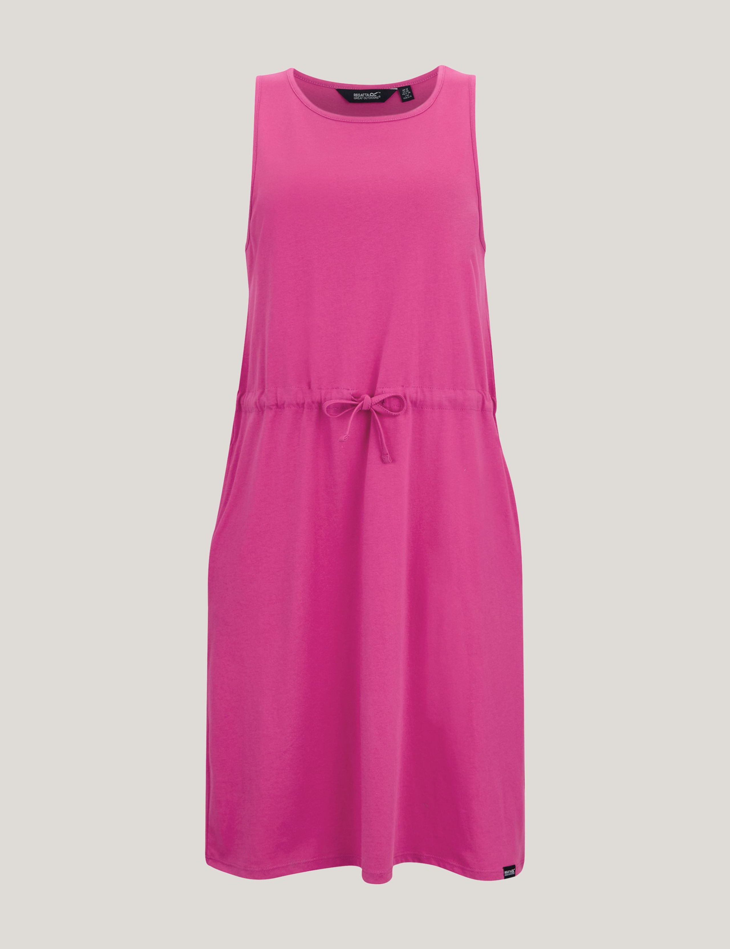 Amorie Cotton Rich Knee Length Waisted Dress 2 of 7