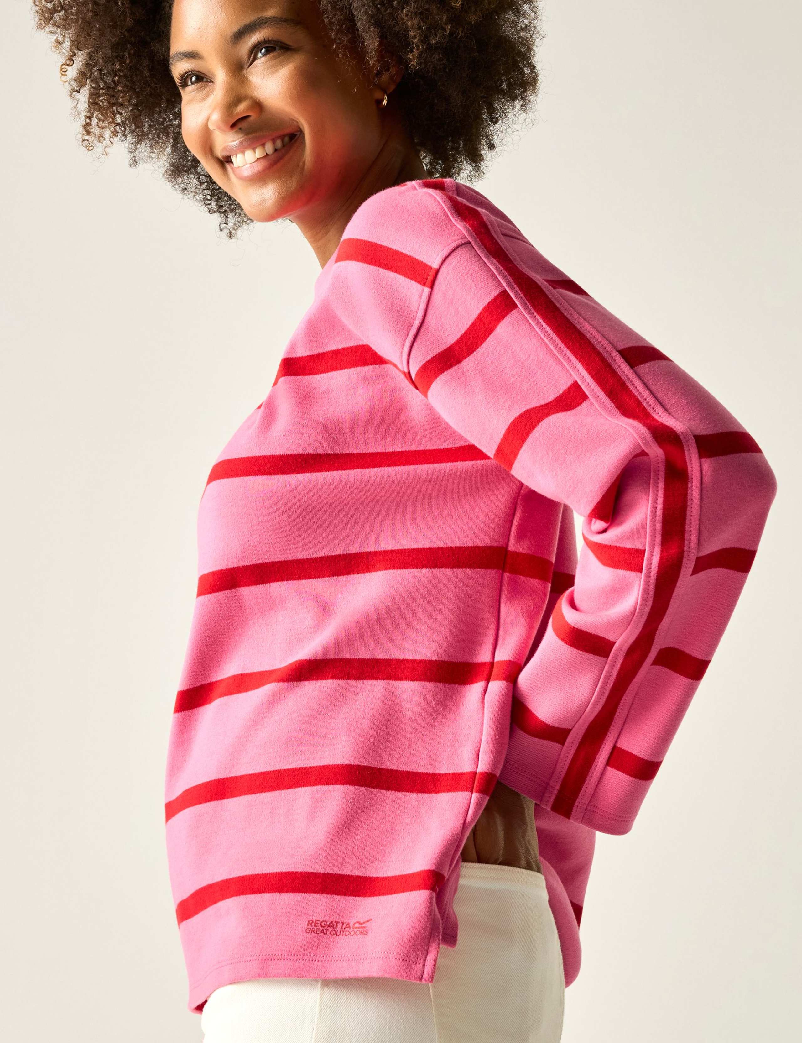 Avira Cotton Rich Striped Sweatshirt 4 of 7