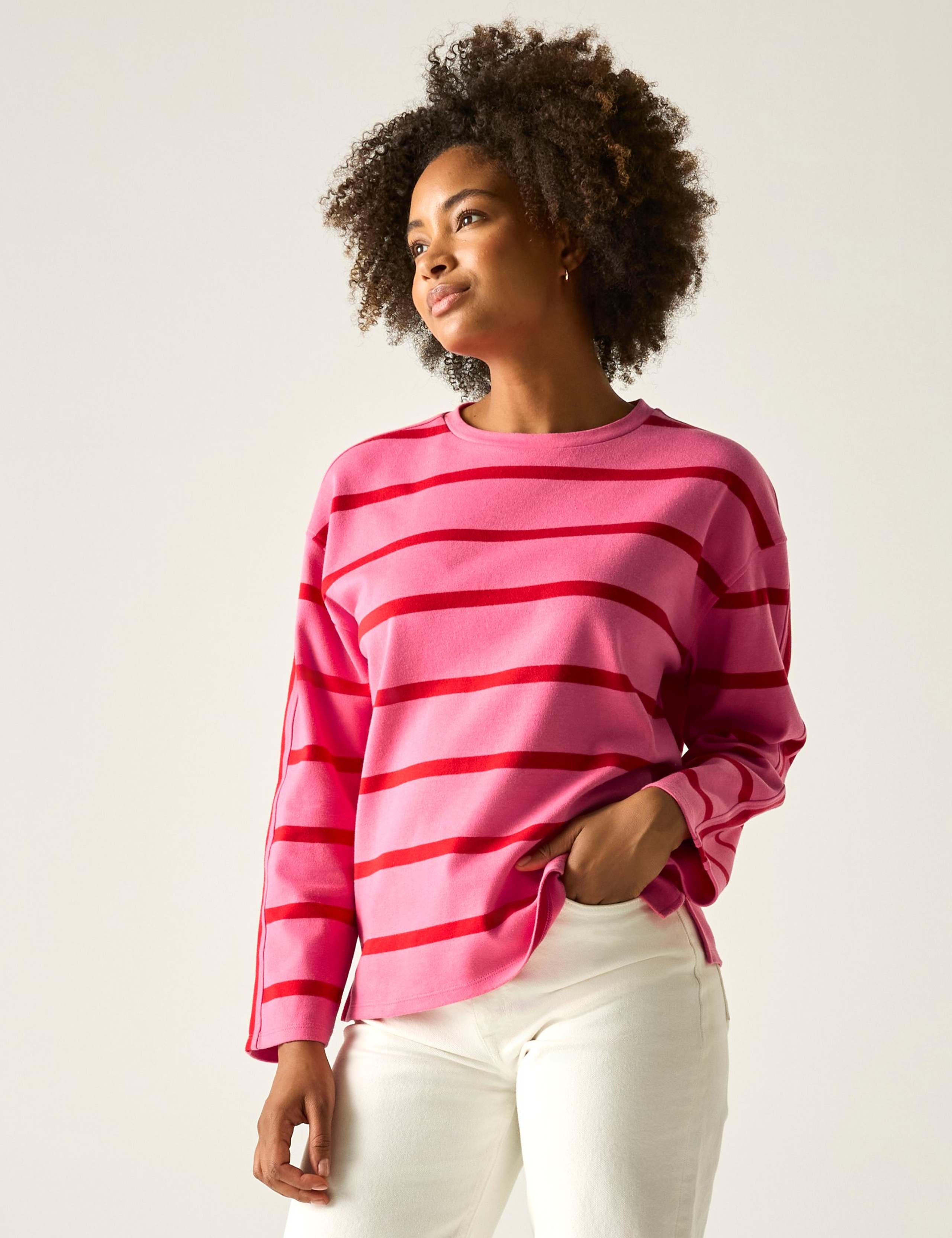 Avira Cotton Rich Striped Sweatshirt 5 of 7