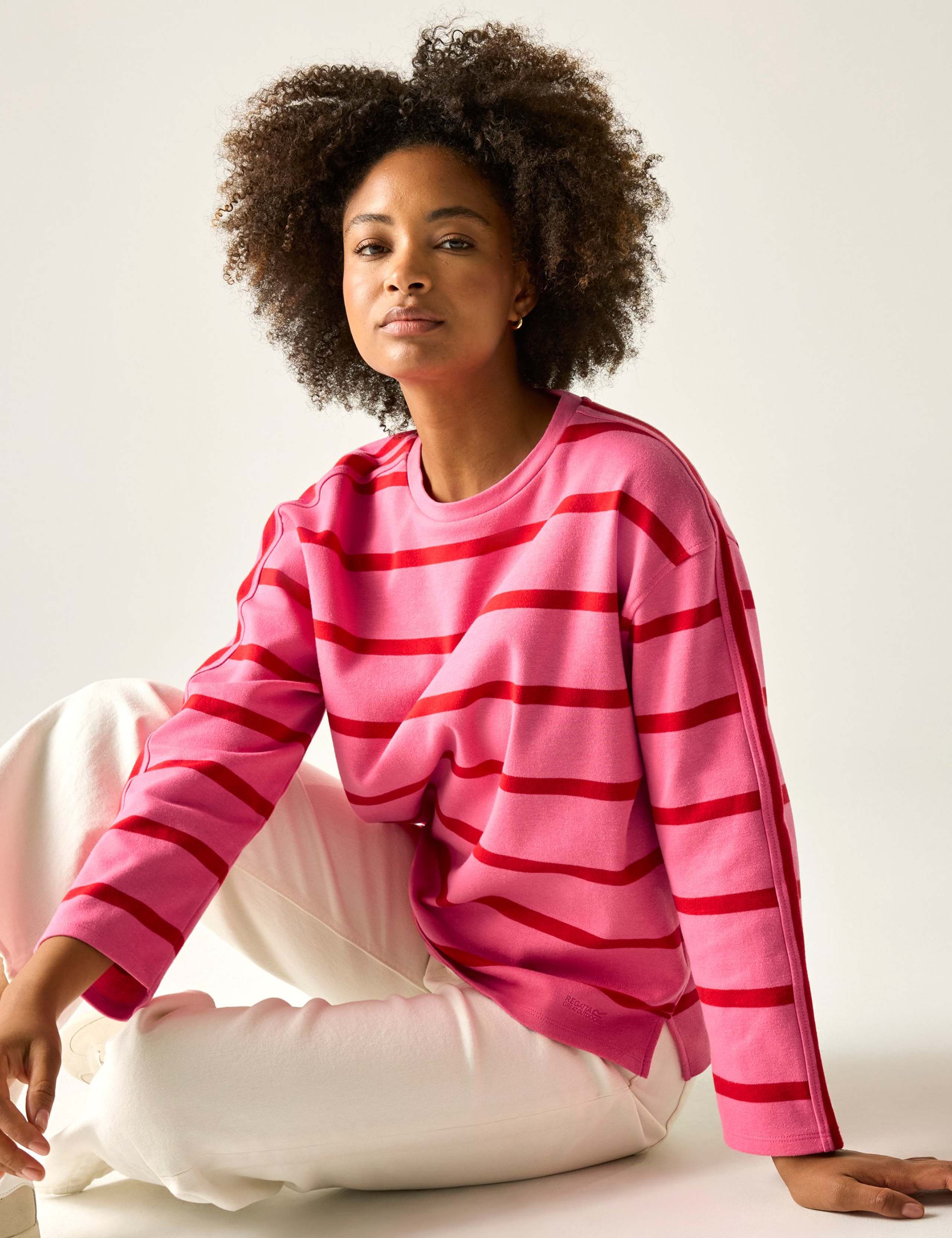 Avira Cotton Rich Striped Sweatshirt 6 of 7