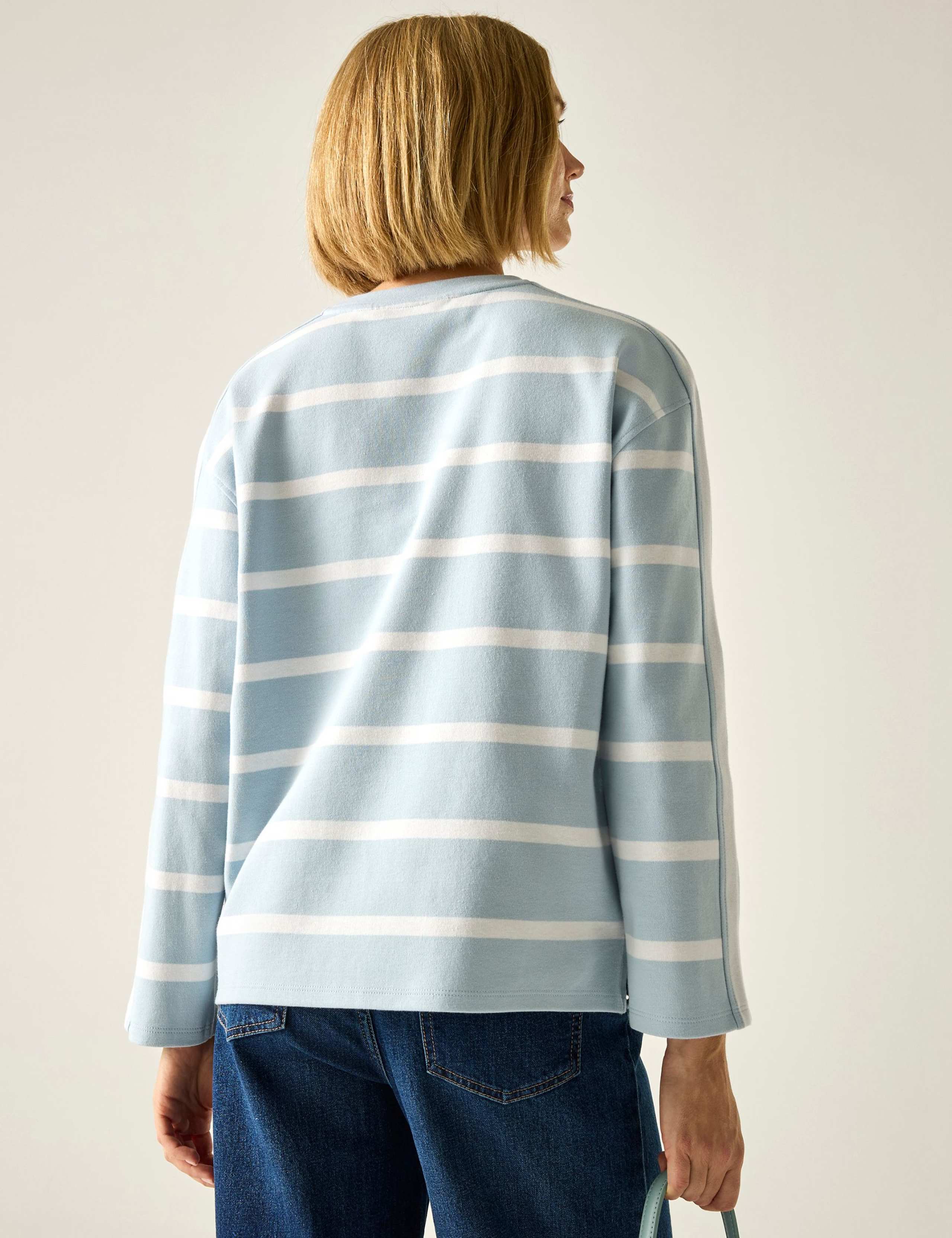 Avira Cotton Rich Striped Sweatshirt 3 of 7