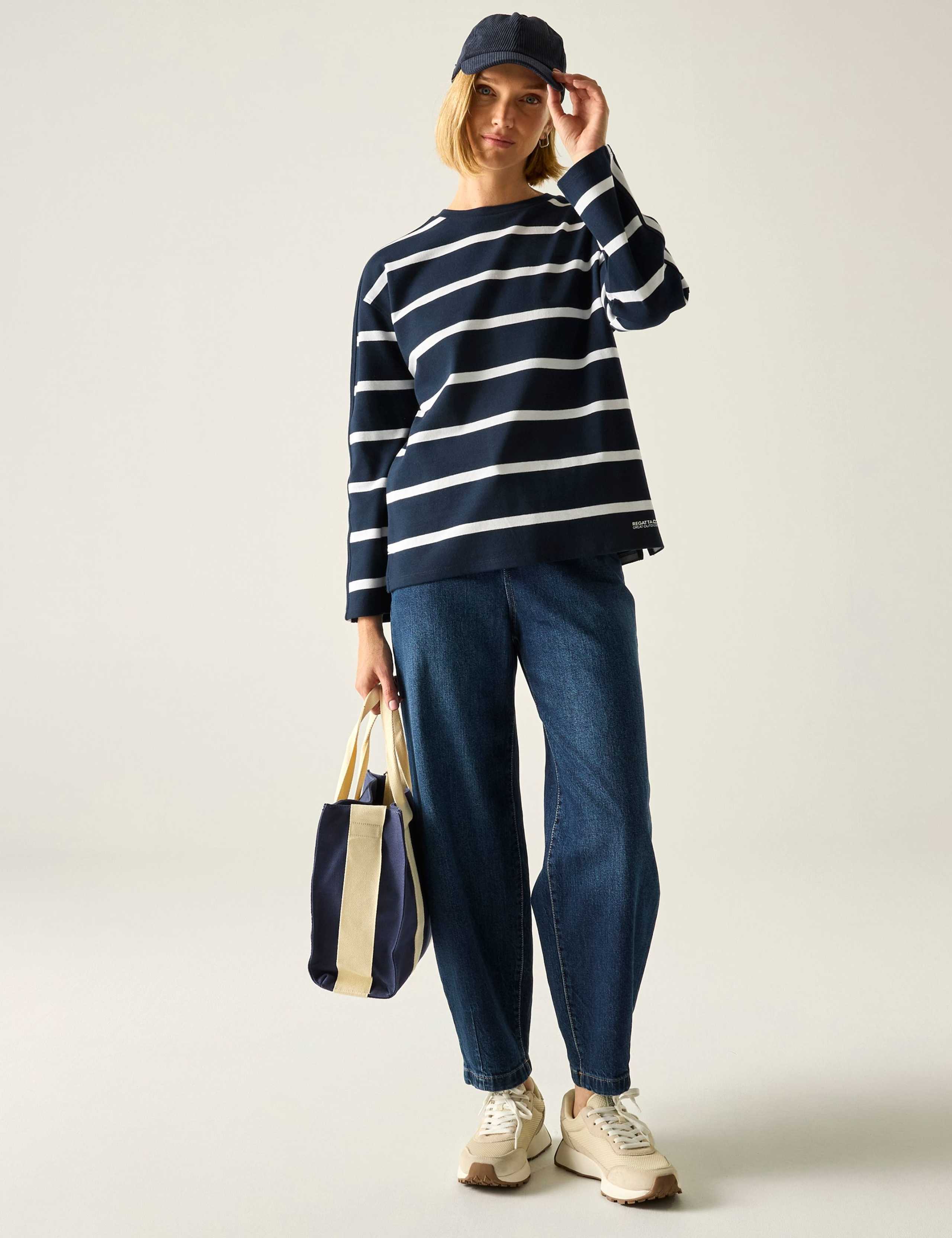 Avira Cotton Rich Striped Sweatshirt 4 of 7
