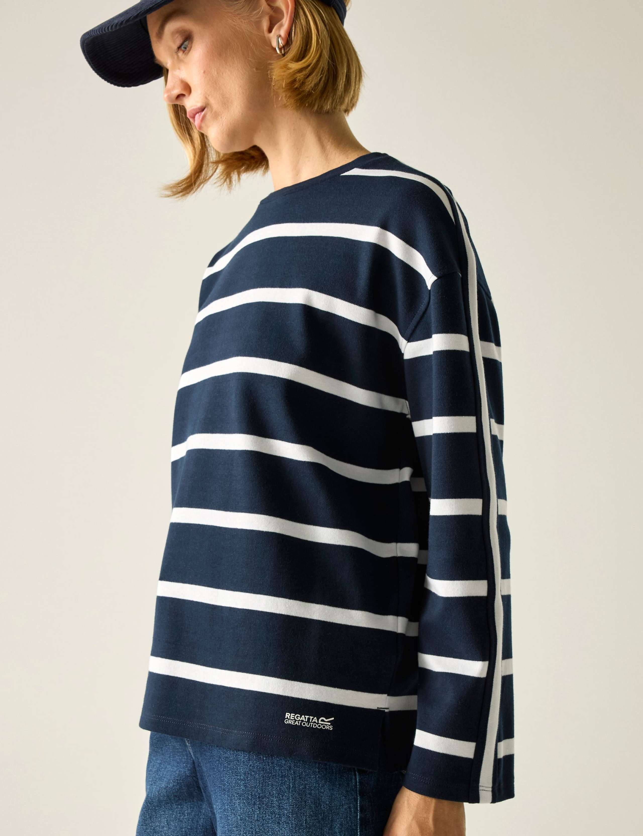 Avira Cotton Rich Striped Sweatshirt 7 of 7