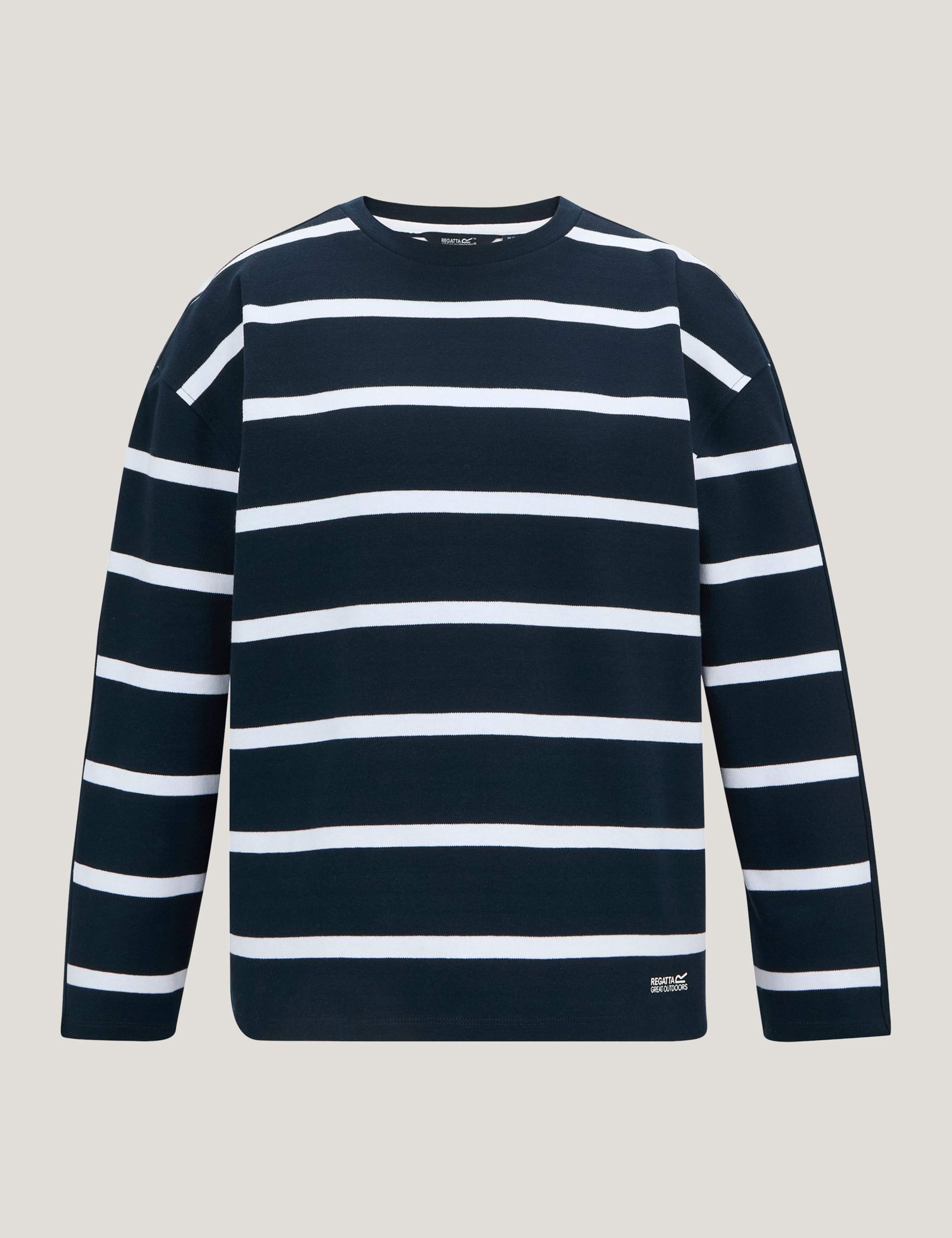 Avira Cotton Rich Striped Sweatshirt 2 of 7