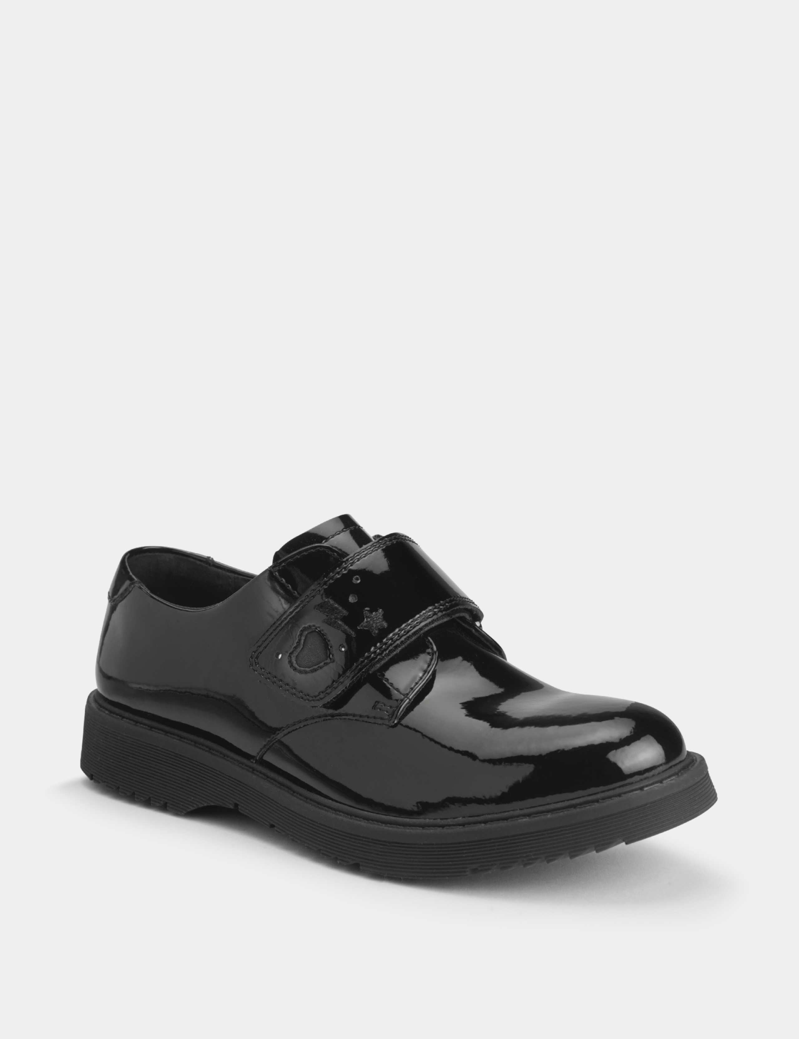 Kids' Patent Leather Riptape Shoes (12.5 Small - 4 Large) 2 of 6