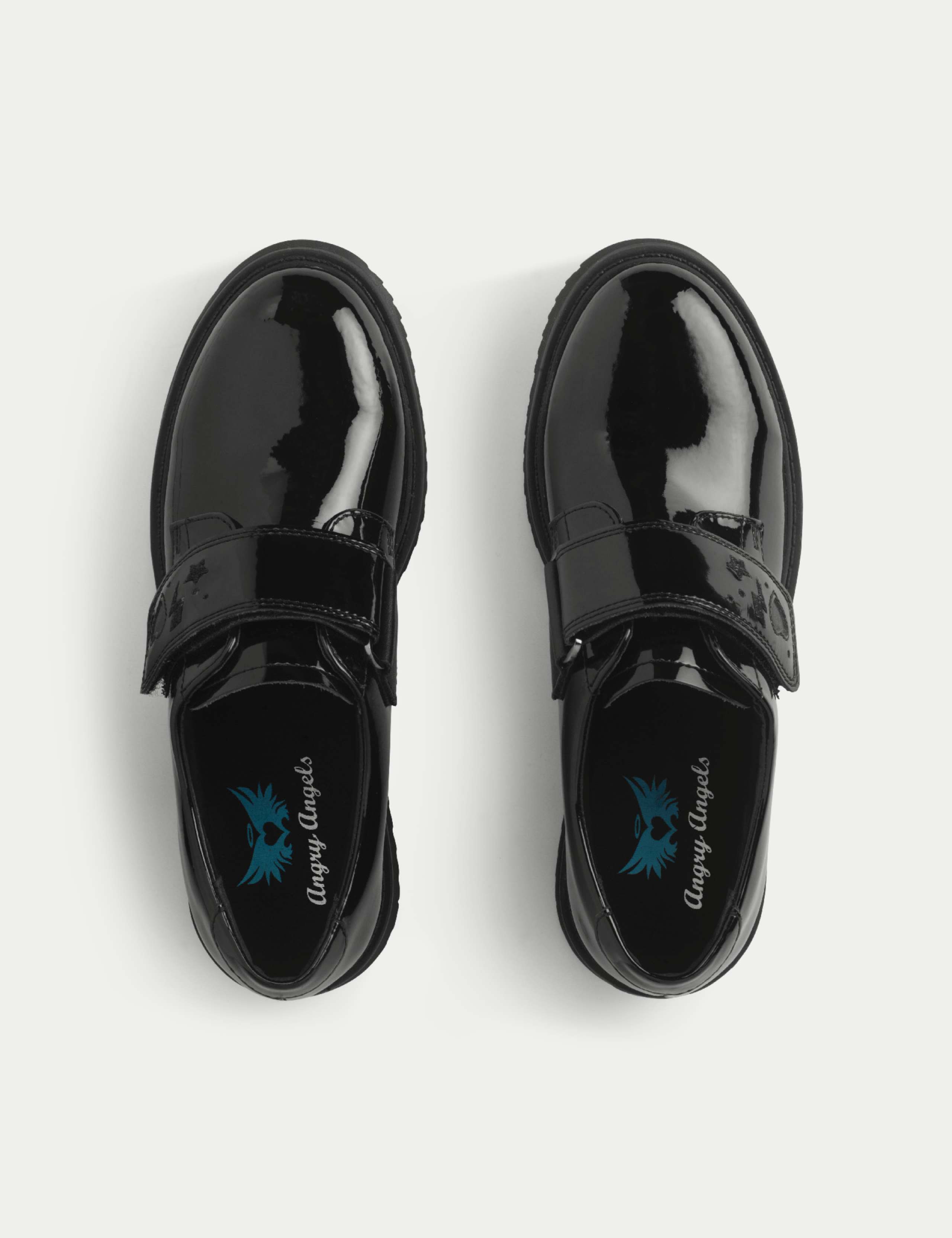 Kids' Patent Leather Riptape Shoes (12.5 Small - 4 Large) 3 of 6