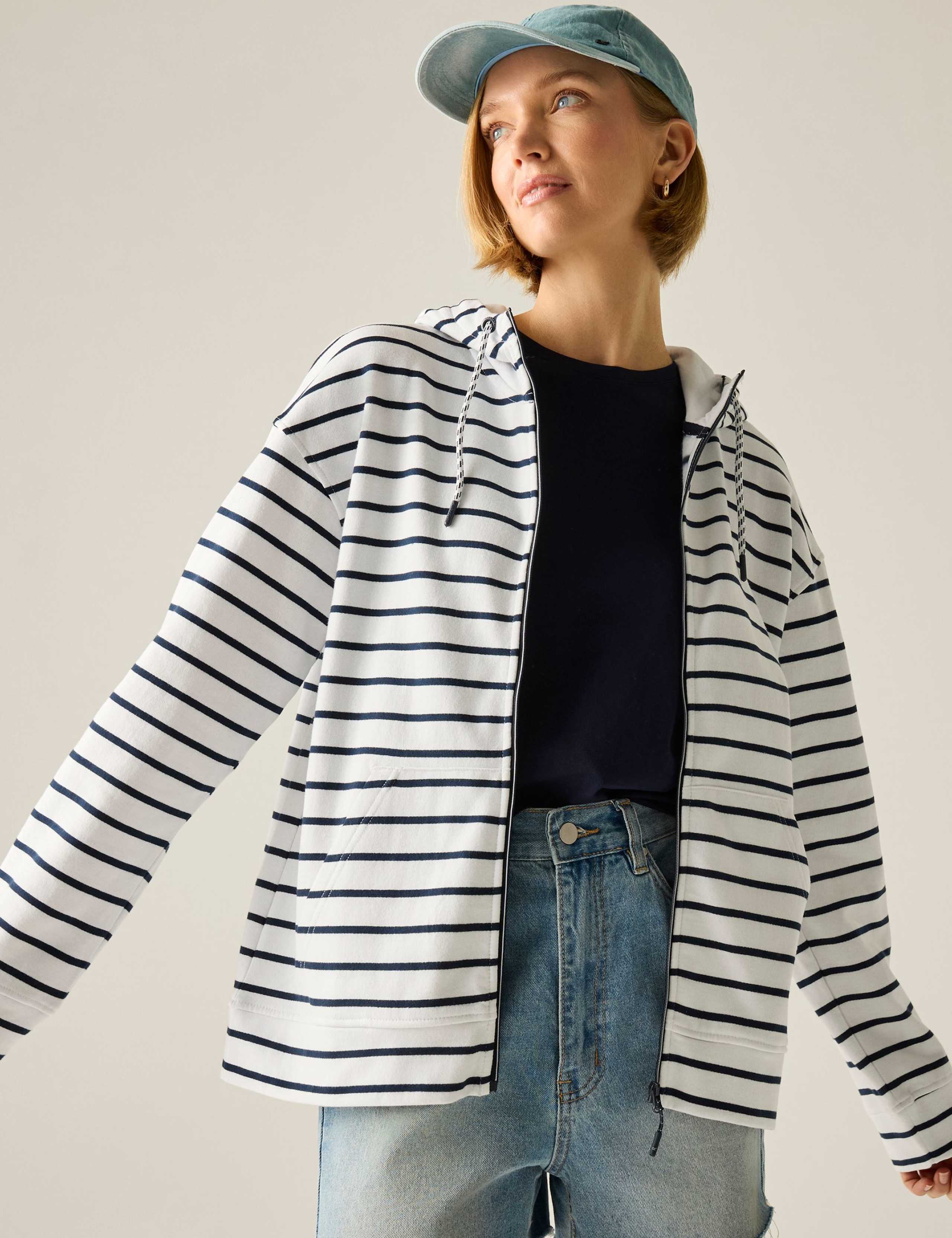 Bayletta Cotton Rich Striped Zip Up Hoodie 6 of 6