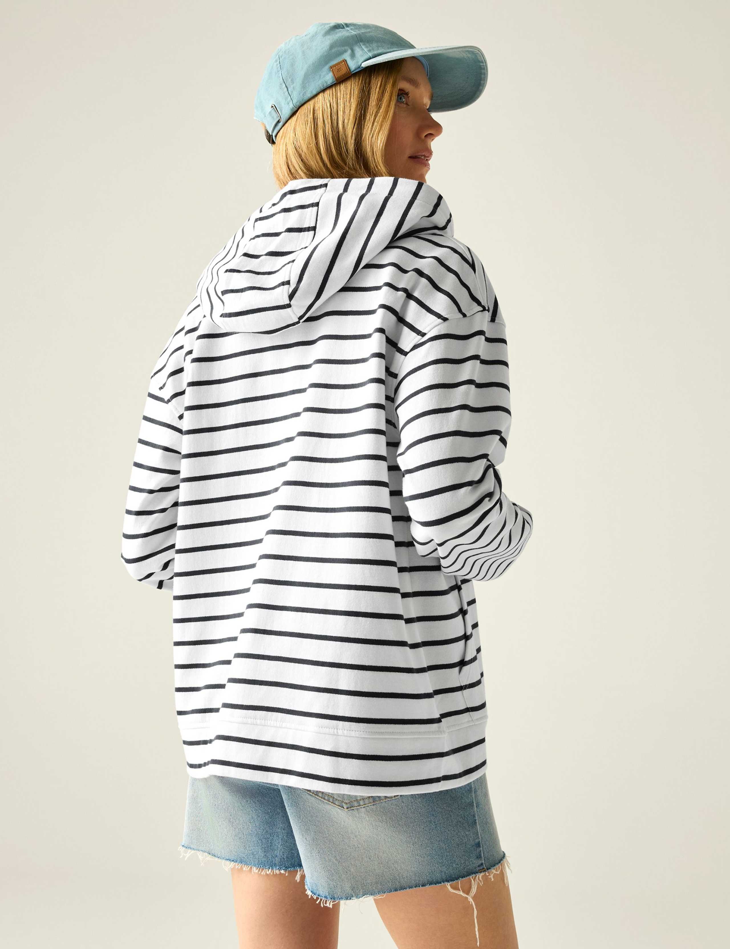 Bayletta Cotton Rich Striped Zip Up Hoodie 3 of 6