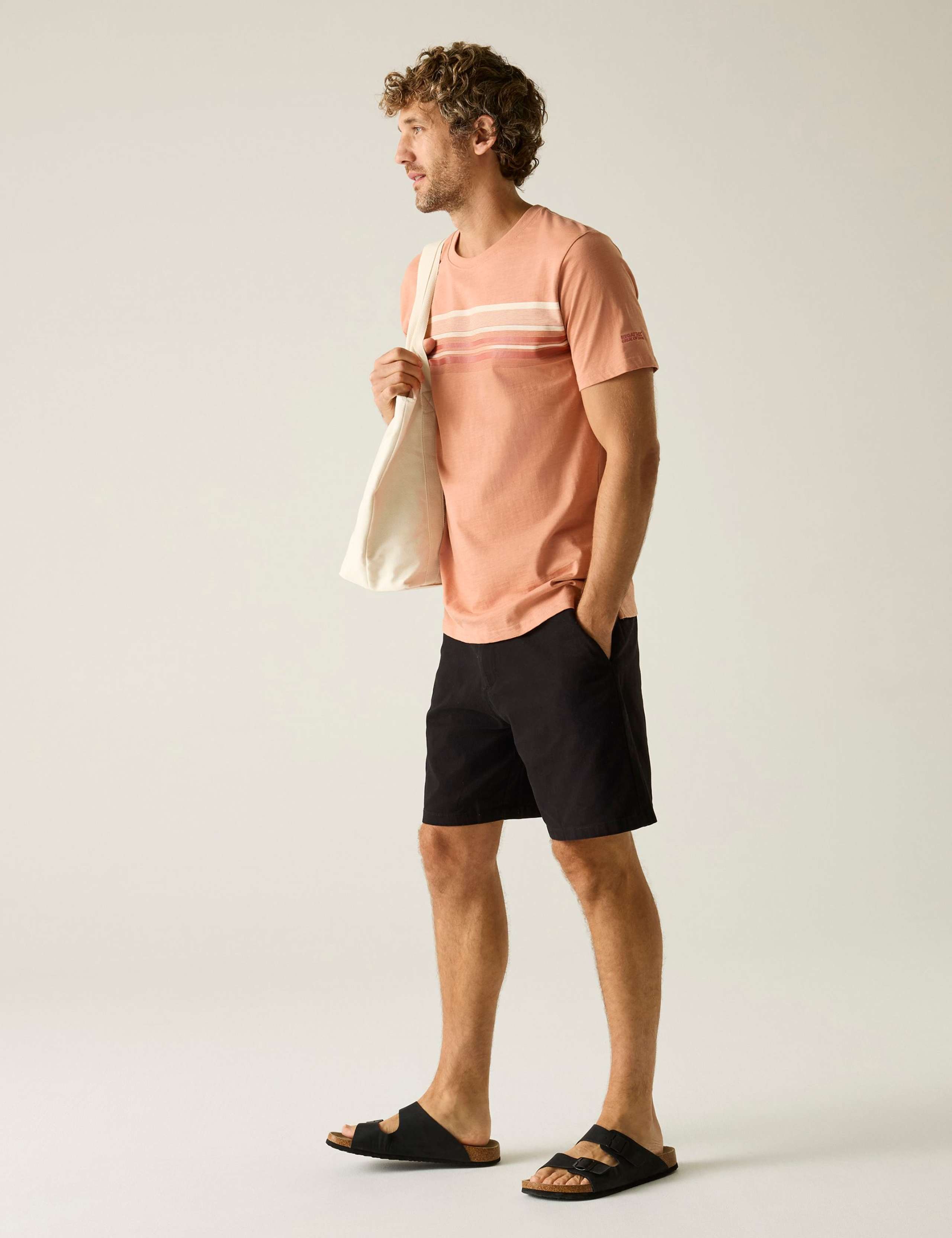 Rendro Pure Cotton Striped T-Shirt 3 of 5