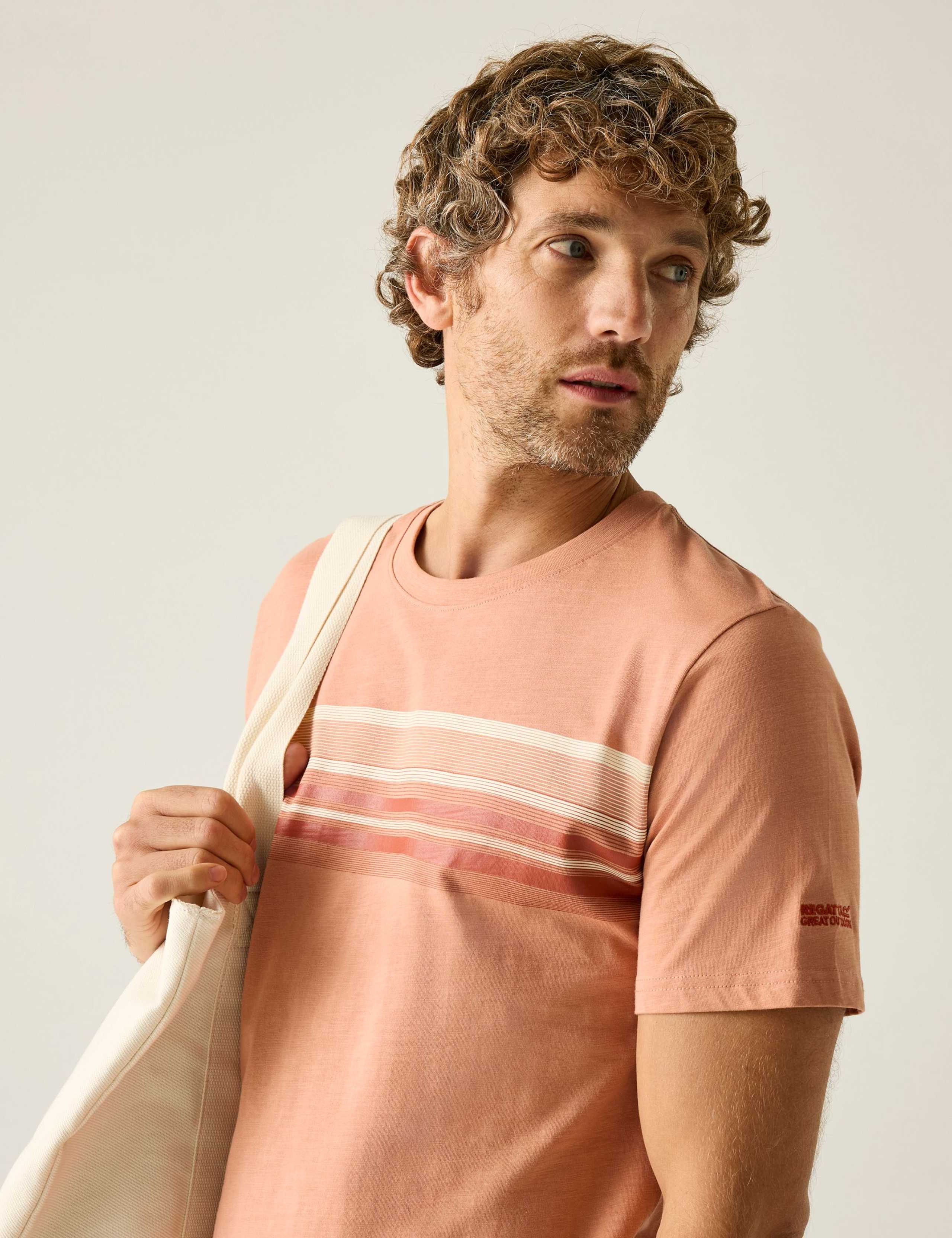 Rendro Pure Cotton Striped T-Shirt 4 of 5