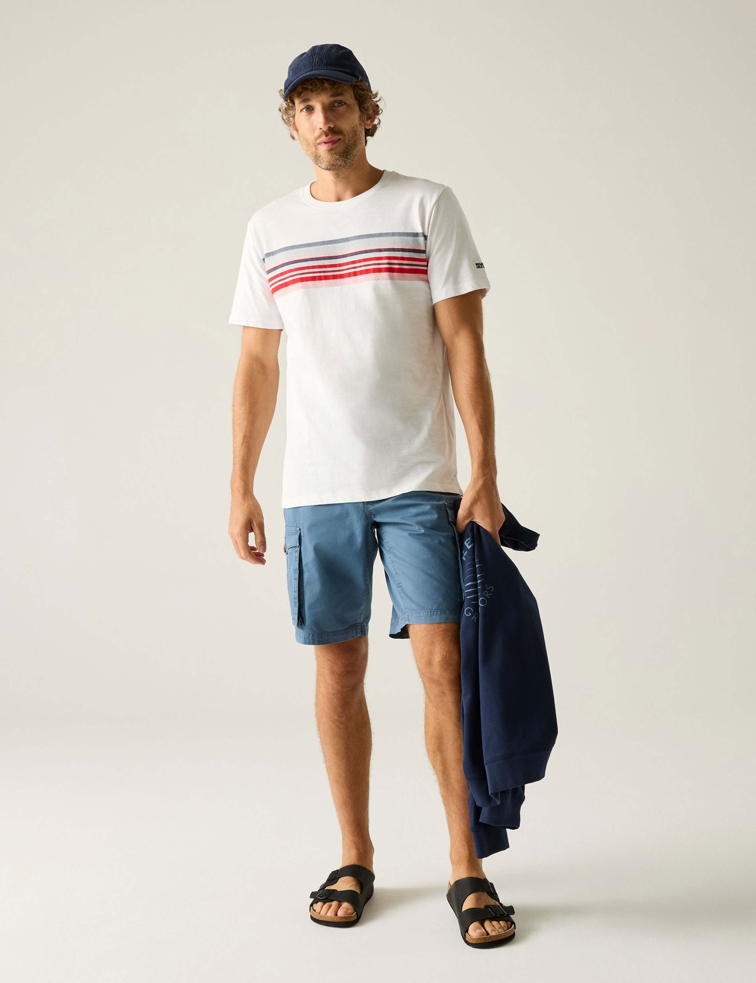 Rendro Pure Cotton Striped T-Shirt 3 of 5