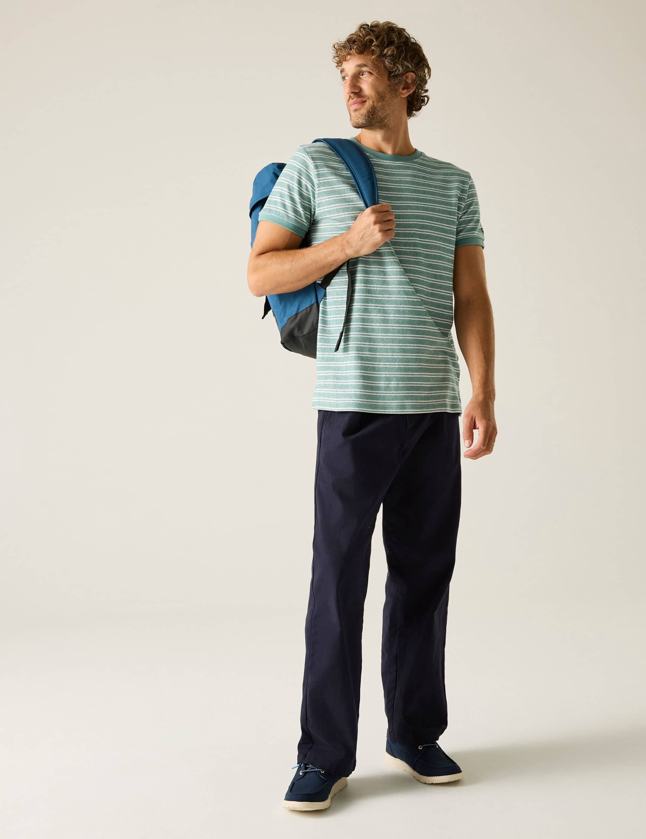 Benlin Pure Cotton Striped T-Shirt 3 of 5