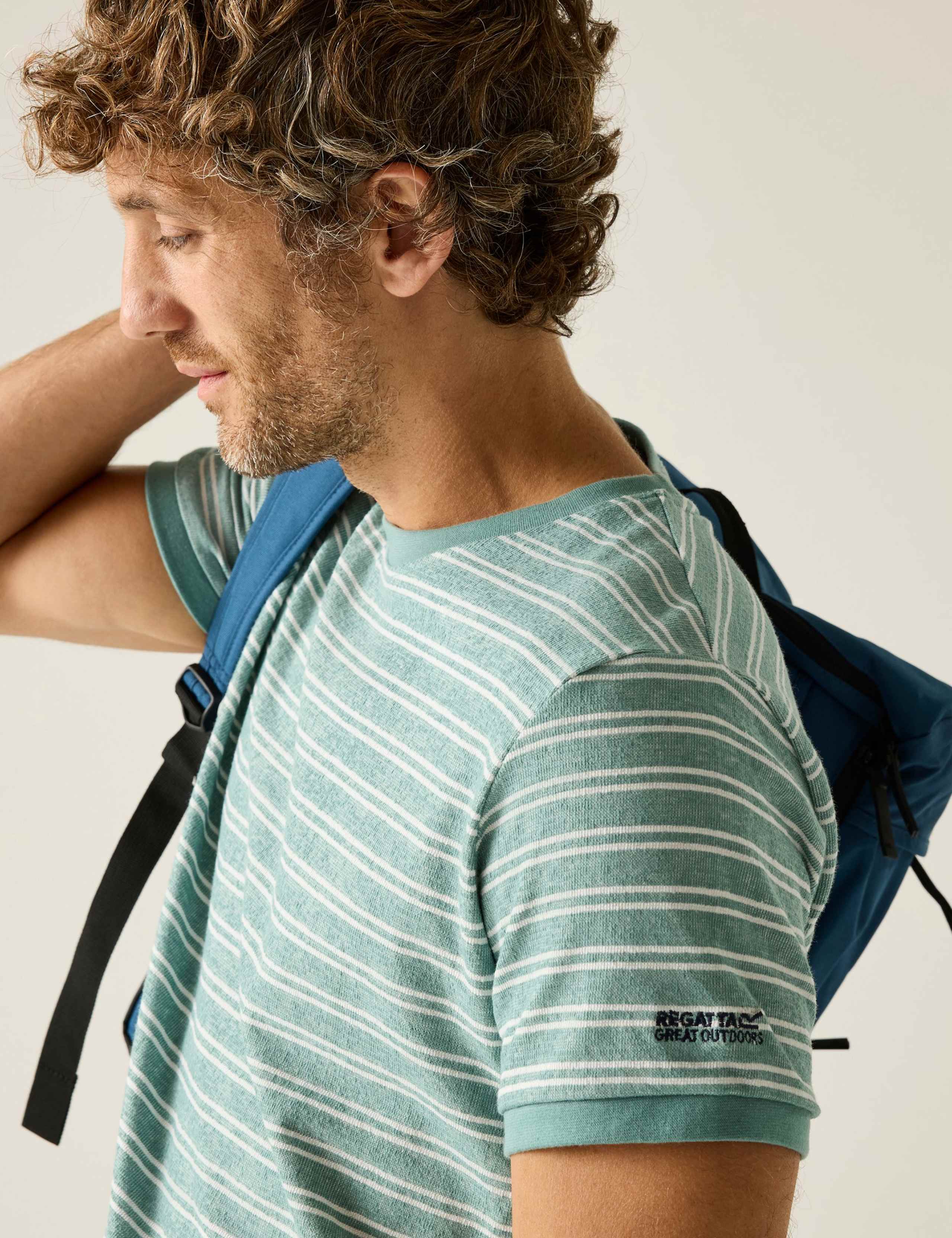 Benlin Pure Cotton Striped T-Shirt 5 of 5