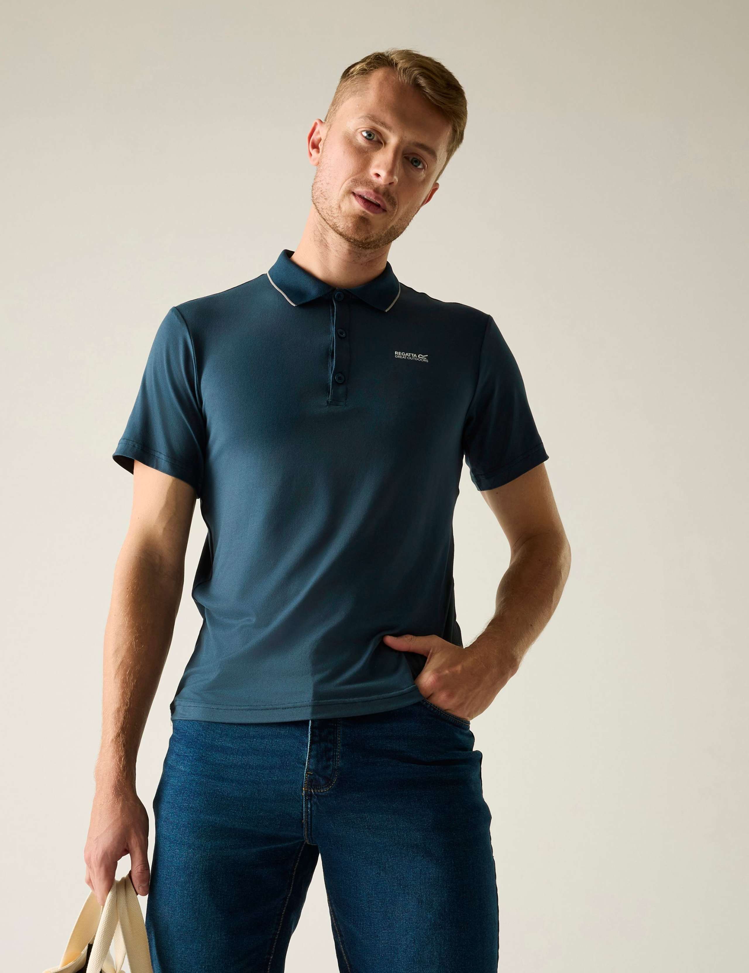 Maverik Stretch Tipped Collar Polo Shirt 1 of 6