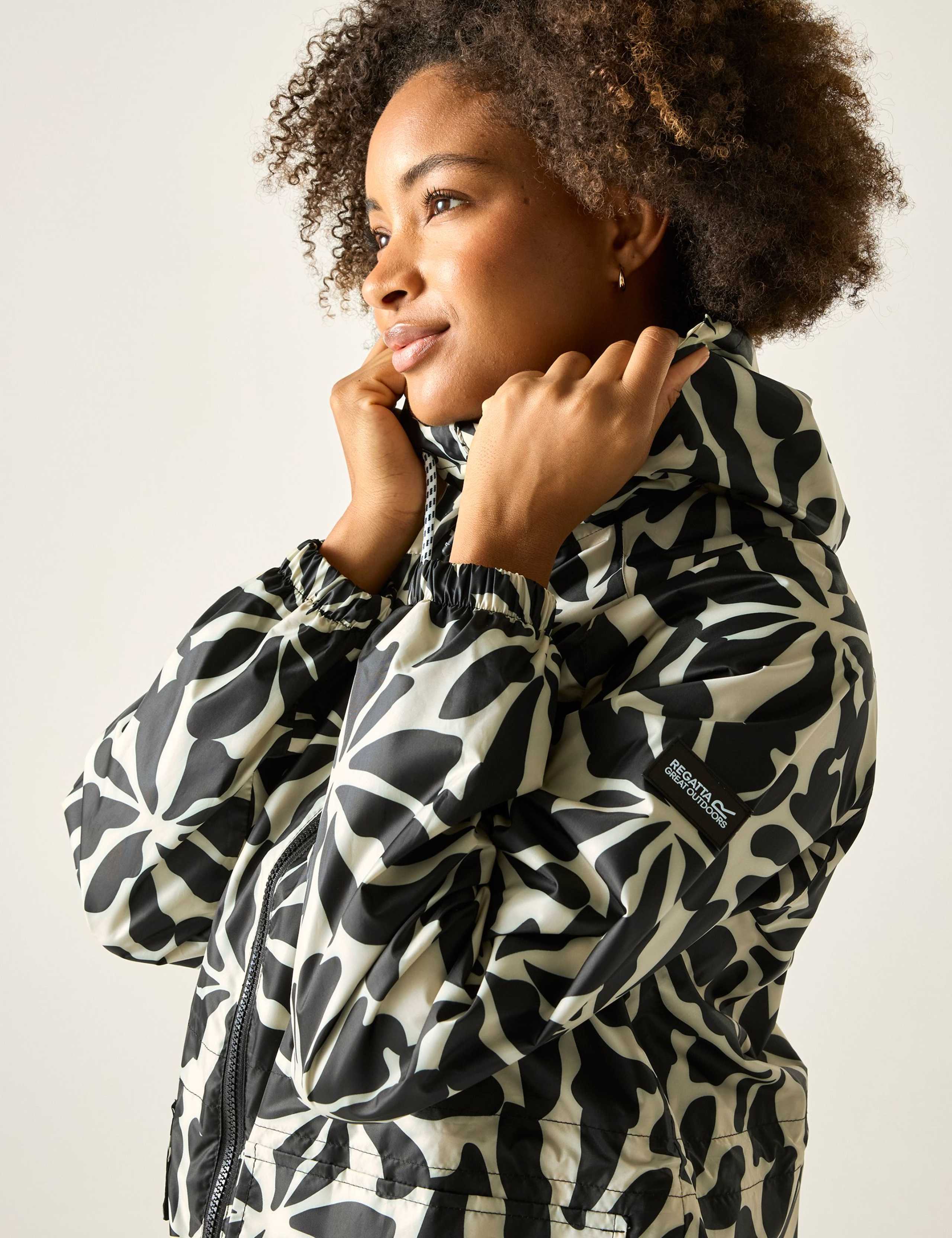 Brindle Printed Packaway Rain Jacket 4 of 7