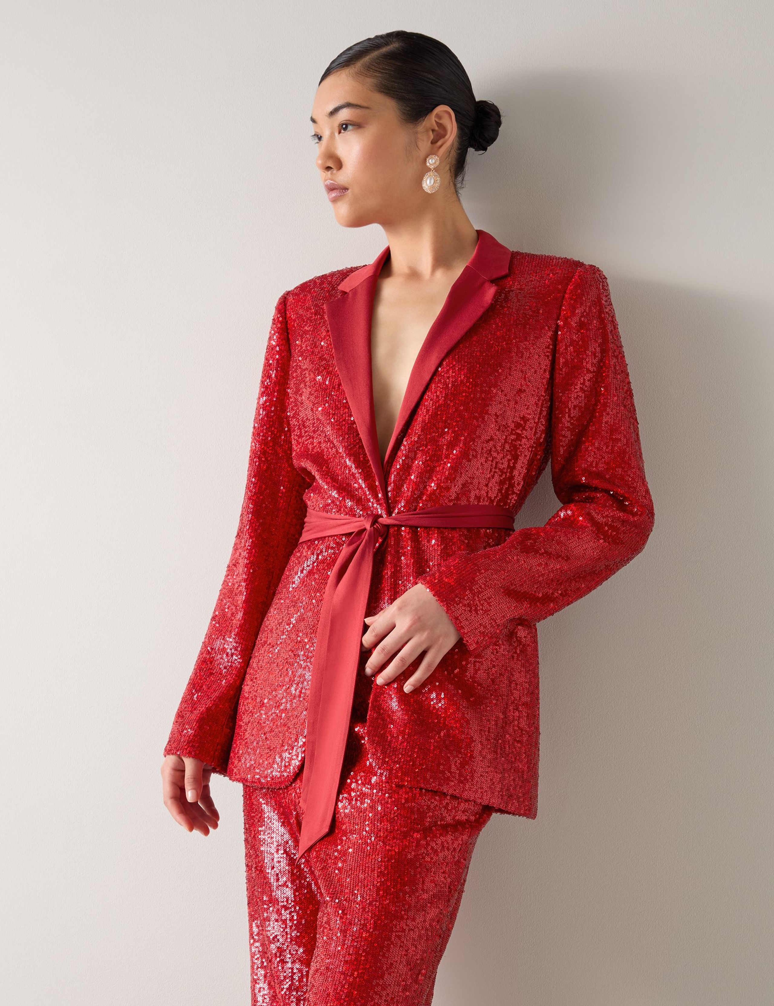 Sequin Embellished Wide Leg Trousers 2 of 5