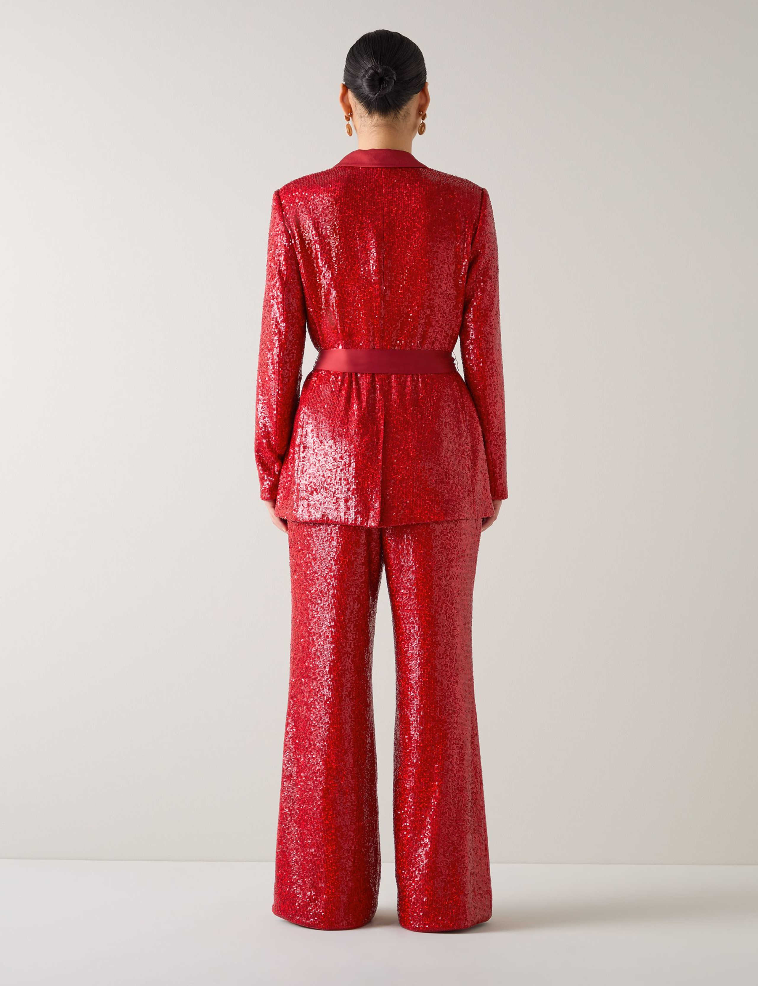 Sequin Embellished Wide Leg Trousers 3 of 5