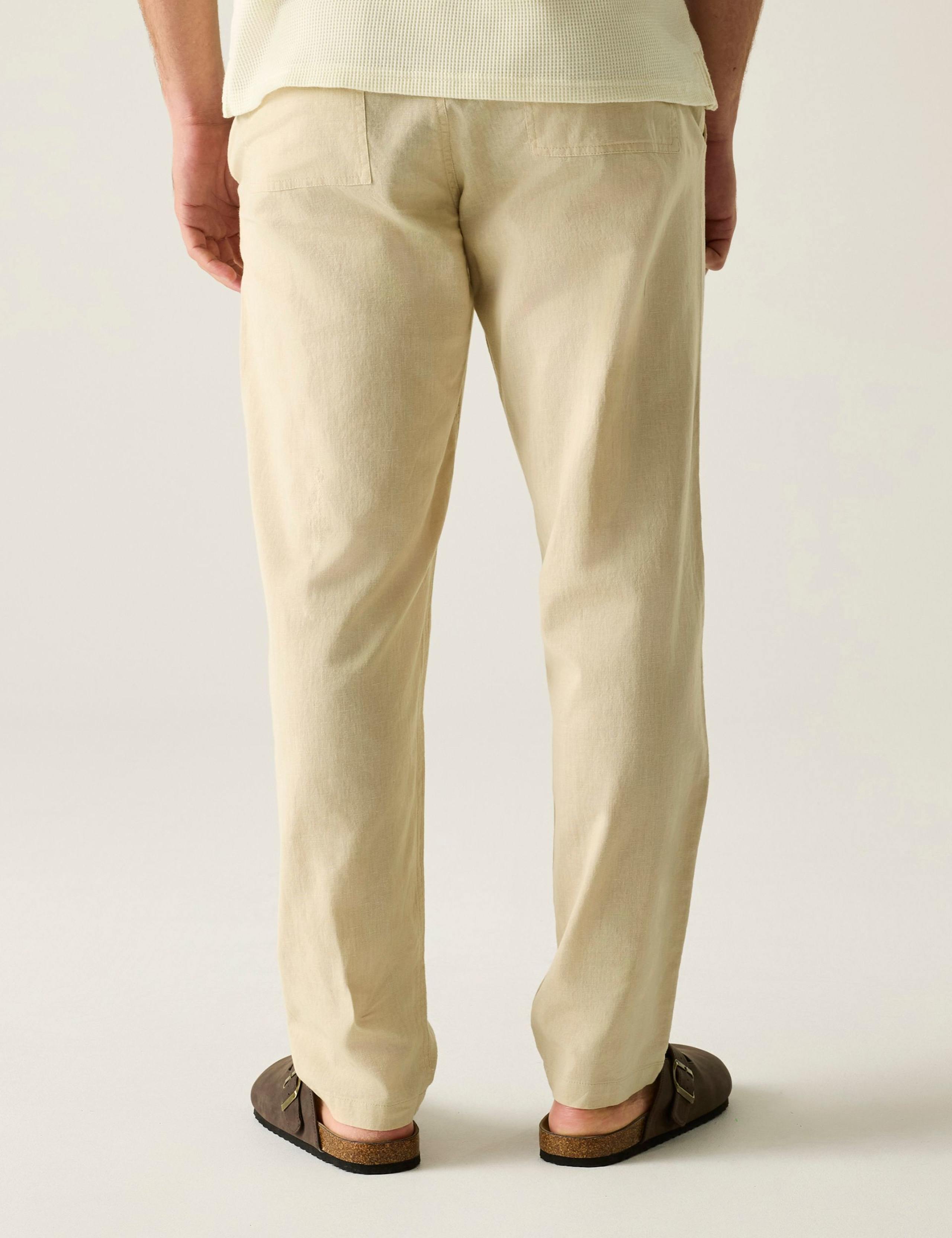 Hadlin Cotton Linen Blend Trousers 4 of 7