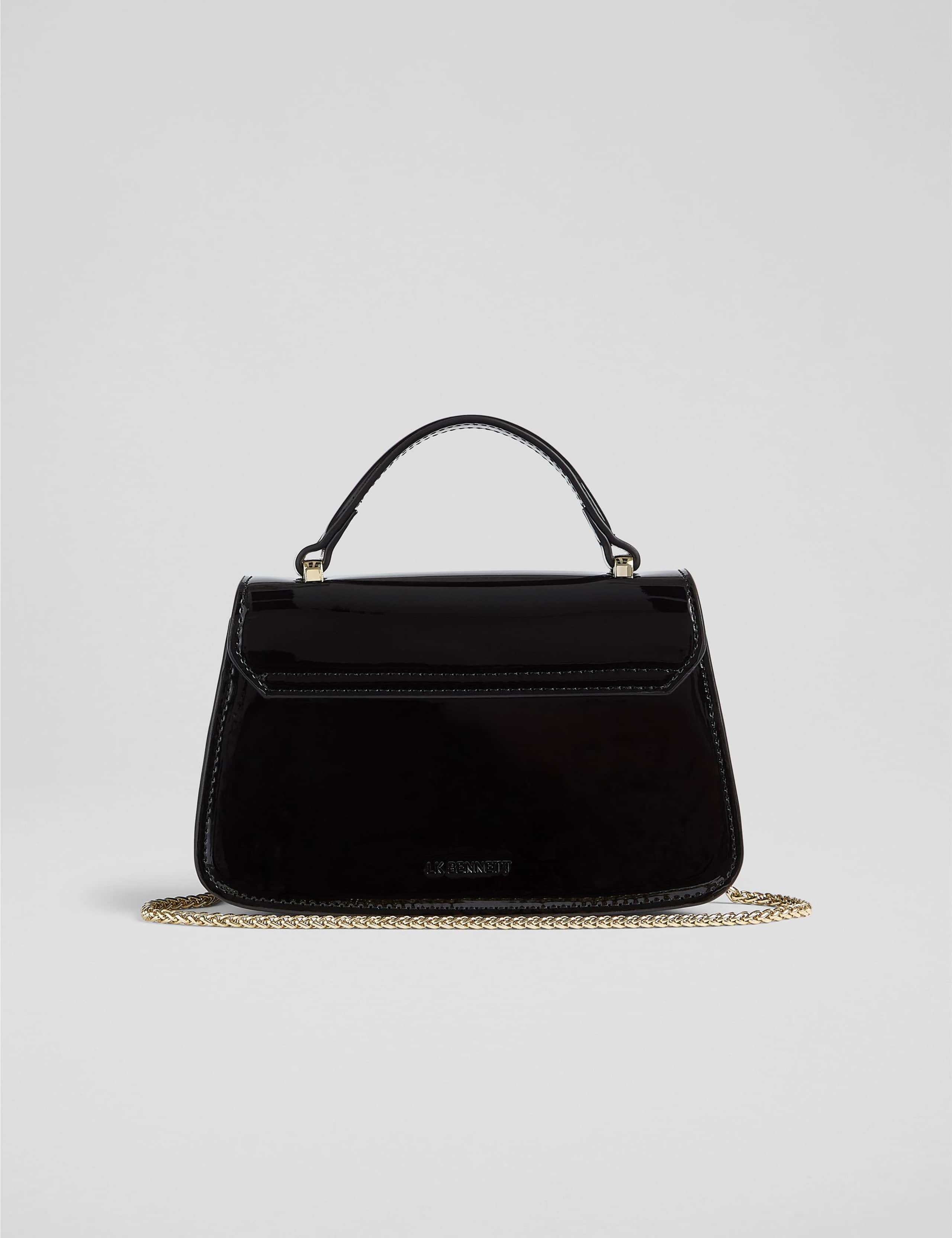 Leather Patent Top Handle Cross Body Bag 3 of 3