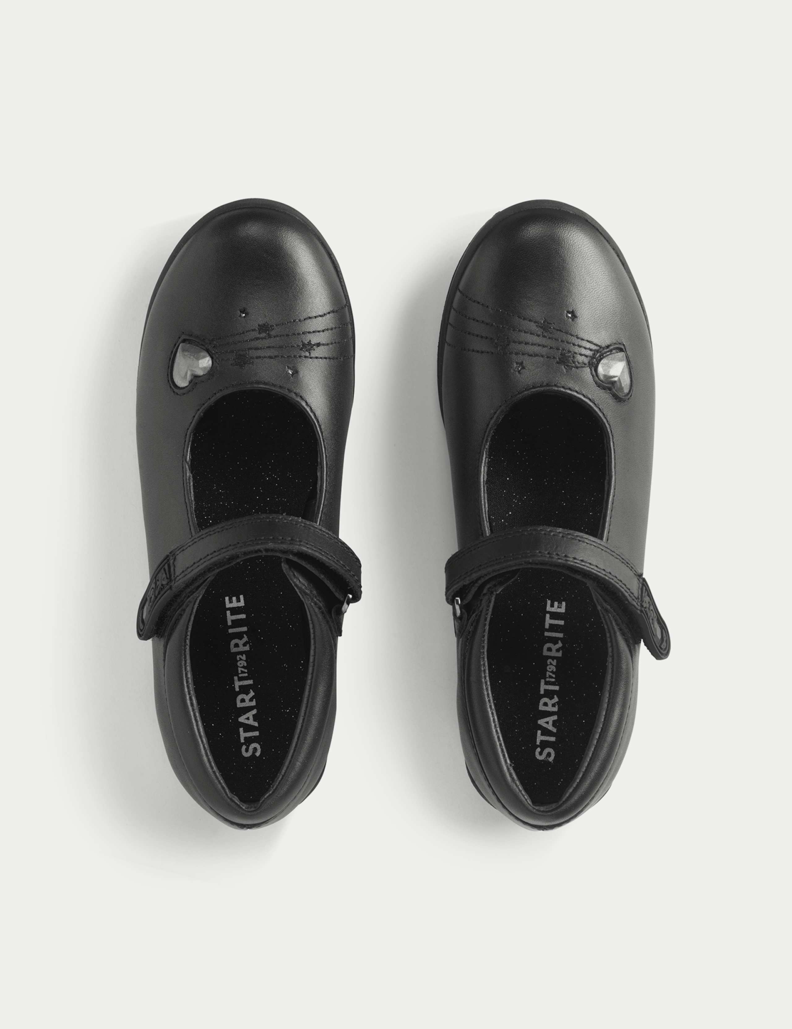 Kids' Leather Riptape School Shoes (9 Small - 3½ Large) 3 of 6