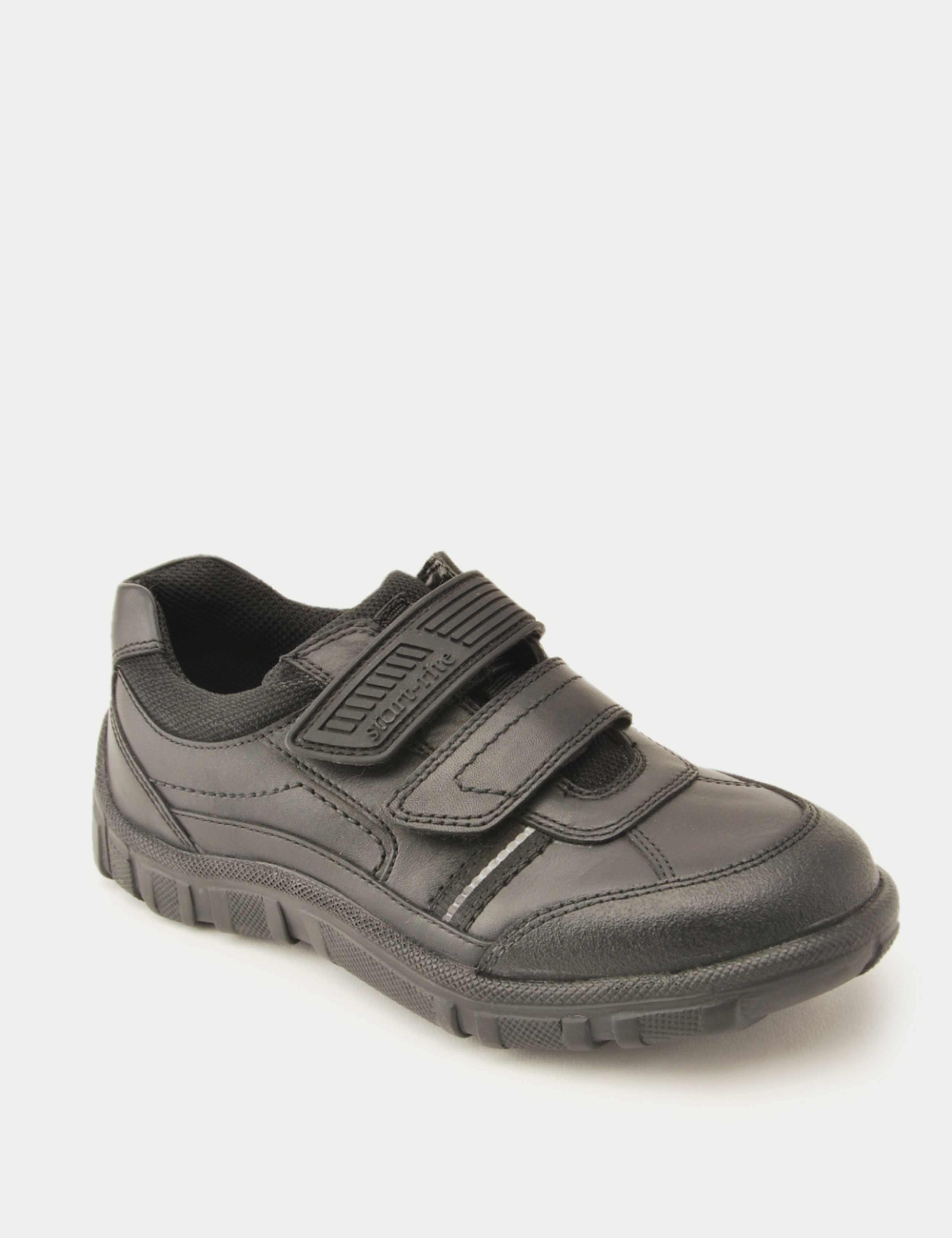 Kids' Leather Riptape School Shoes (9 Small - 3½ Large) 2 of 4