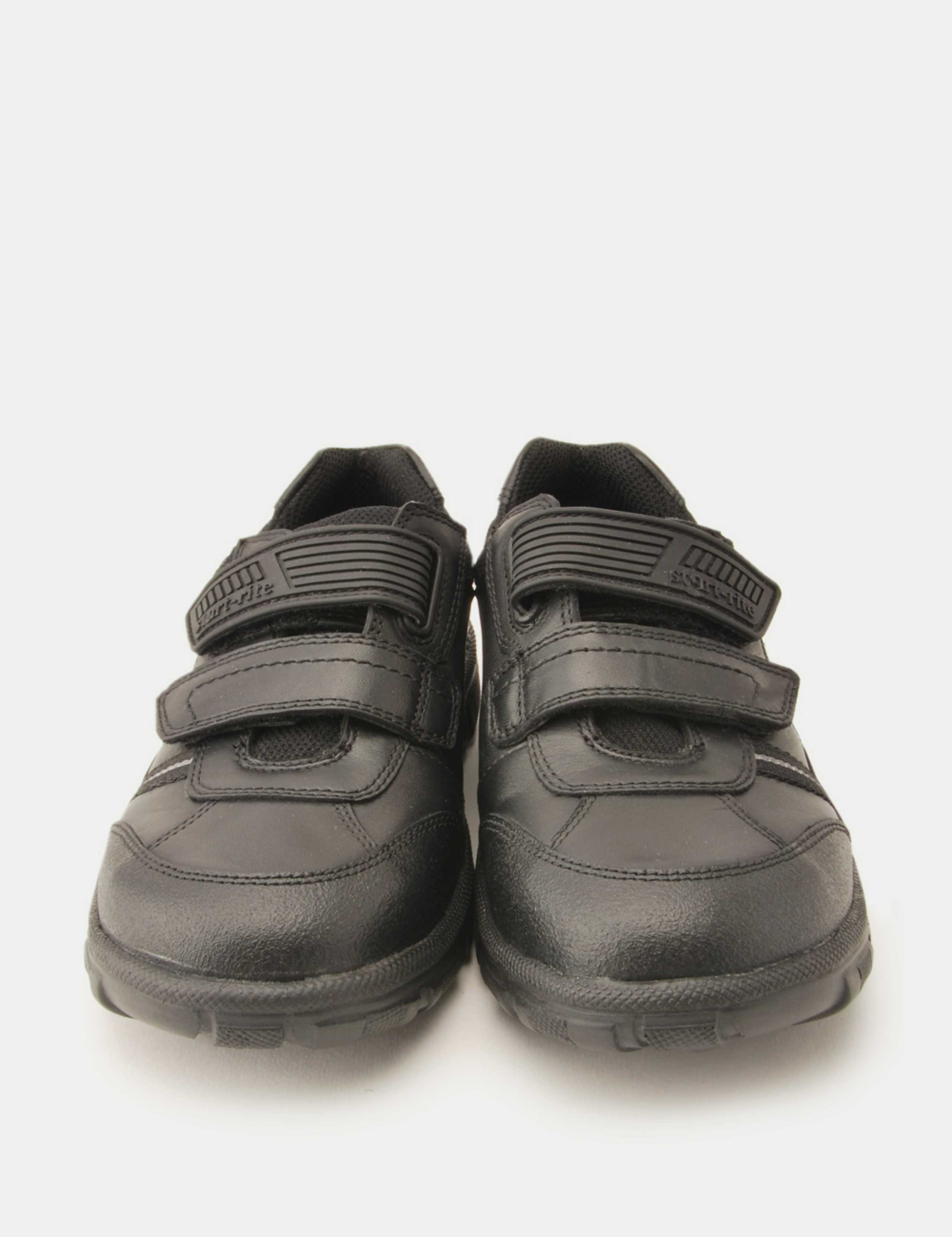 Kids' Leather Riptape School Shoes (9 Small - 3½ Large) 3 of 4