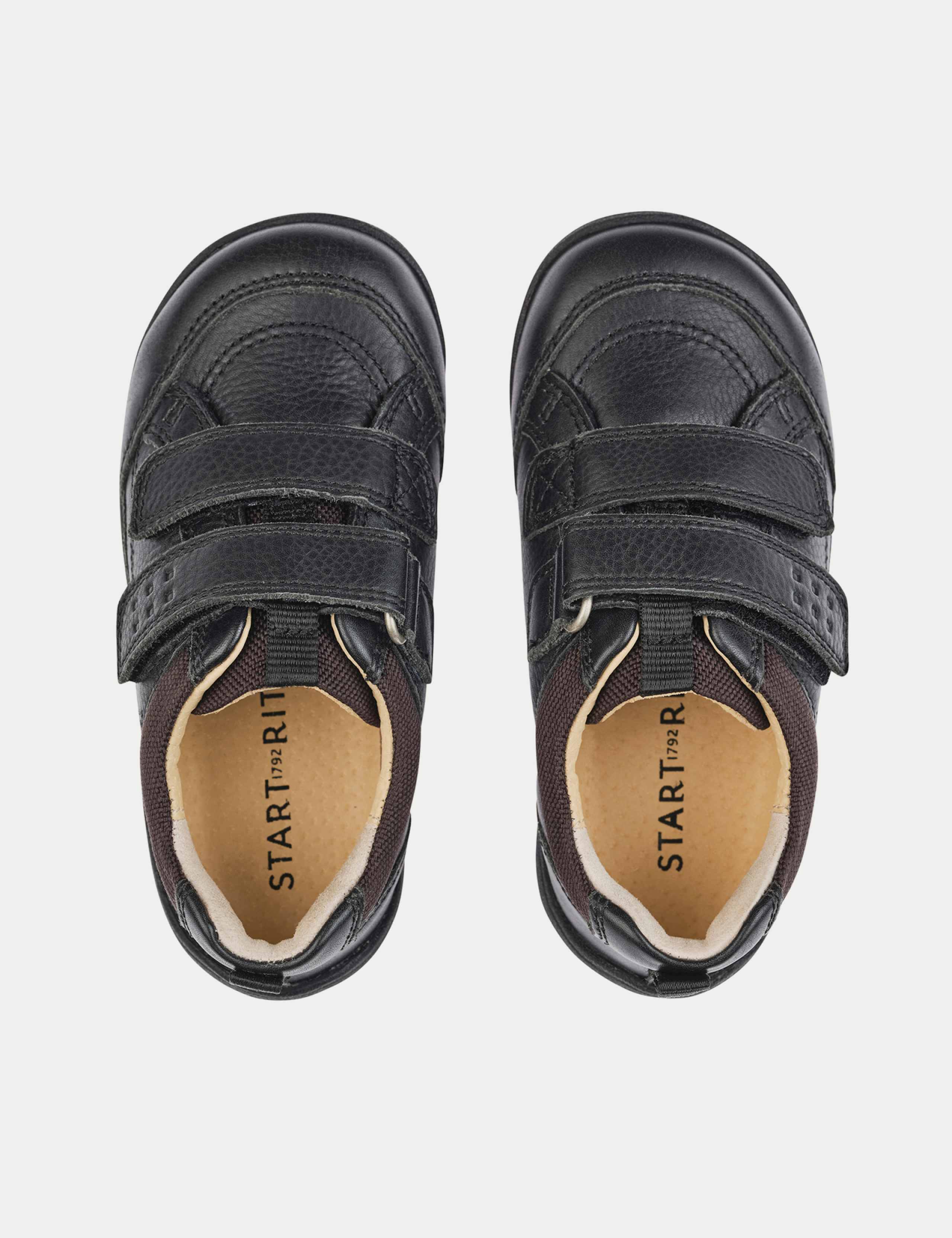 Kids' Leather Riptape Schoolwear Shoes (3 Small - 10.5 Small) 3 of 6