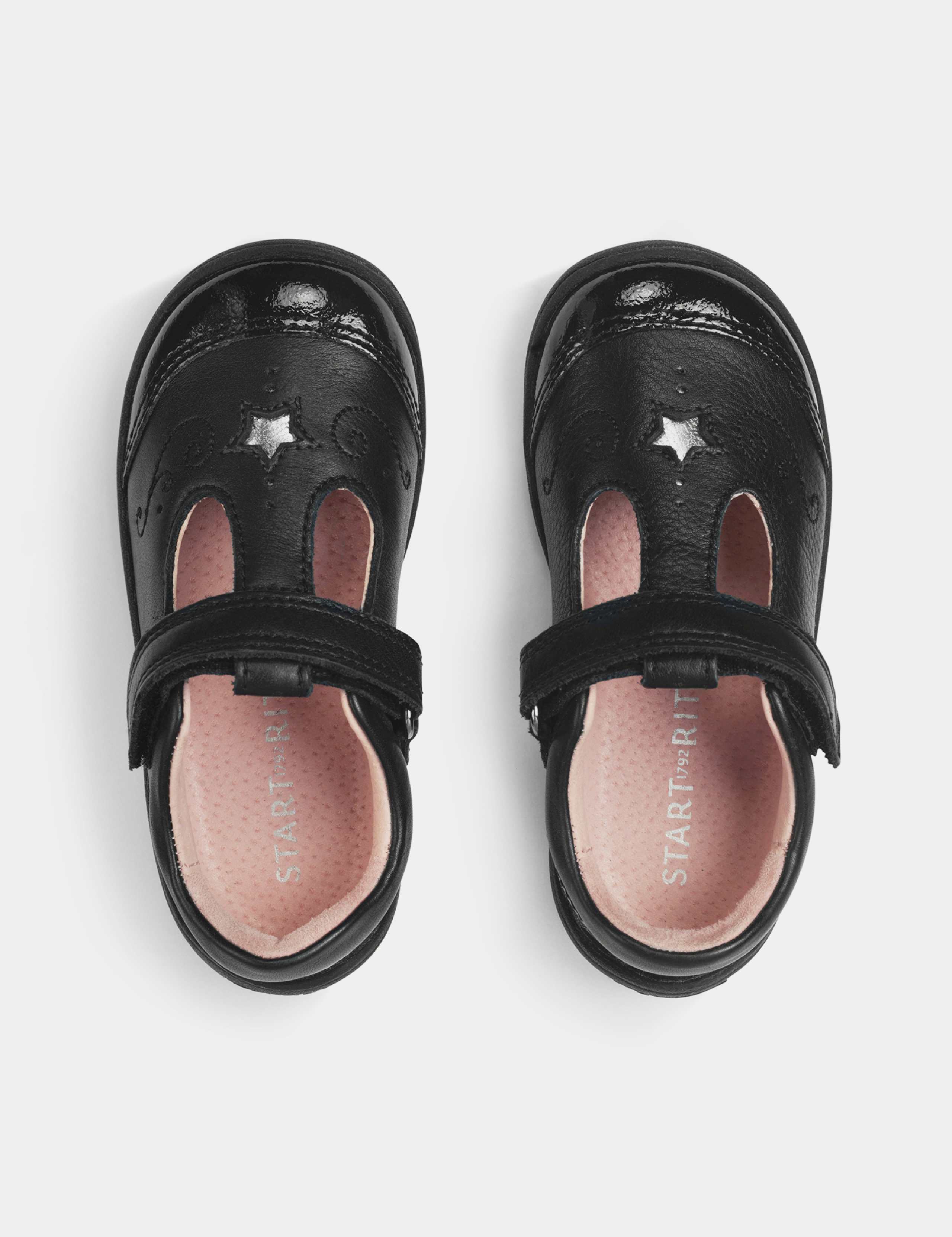 Kids' Leather Riptape School Shoes (6 Small-10½ Small) 3 of 6