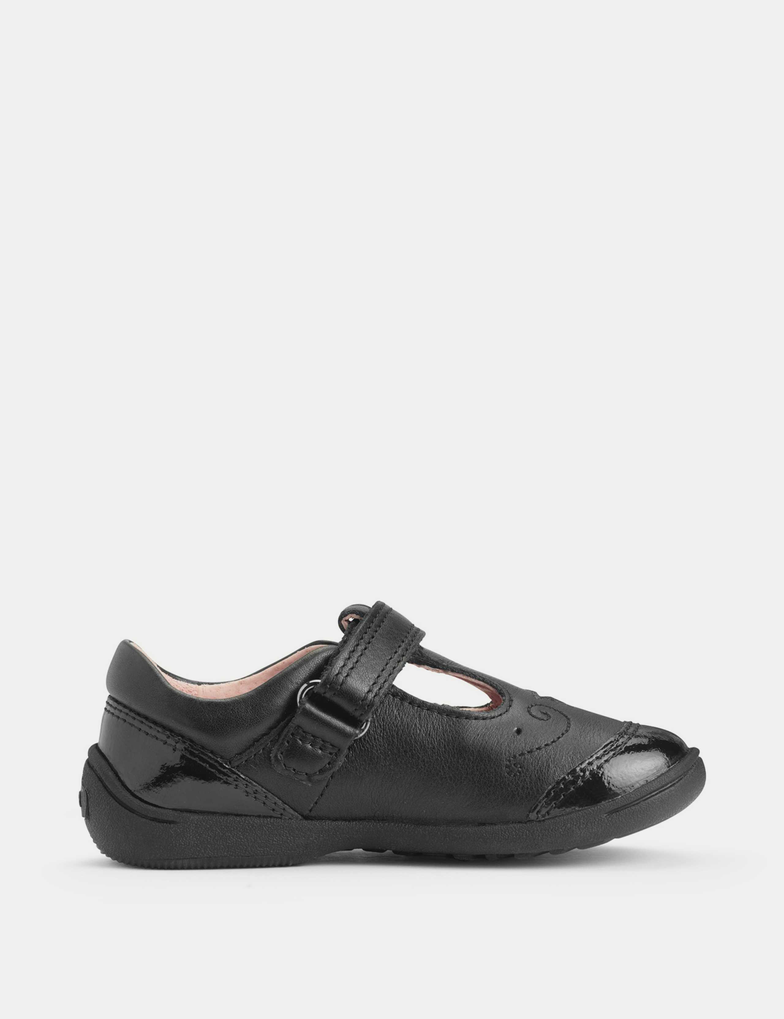 Kids' Leather Riptape School Shoes (6 Small-10½ Small) 4 of 6