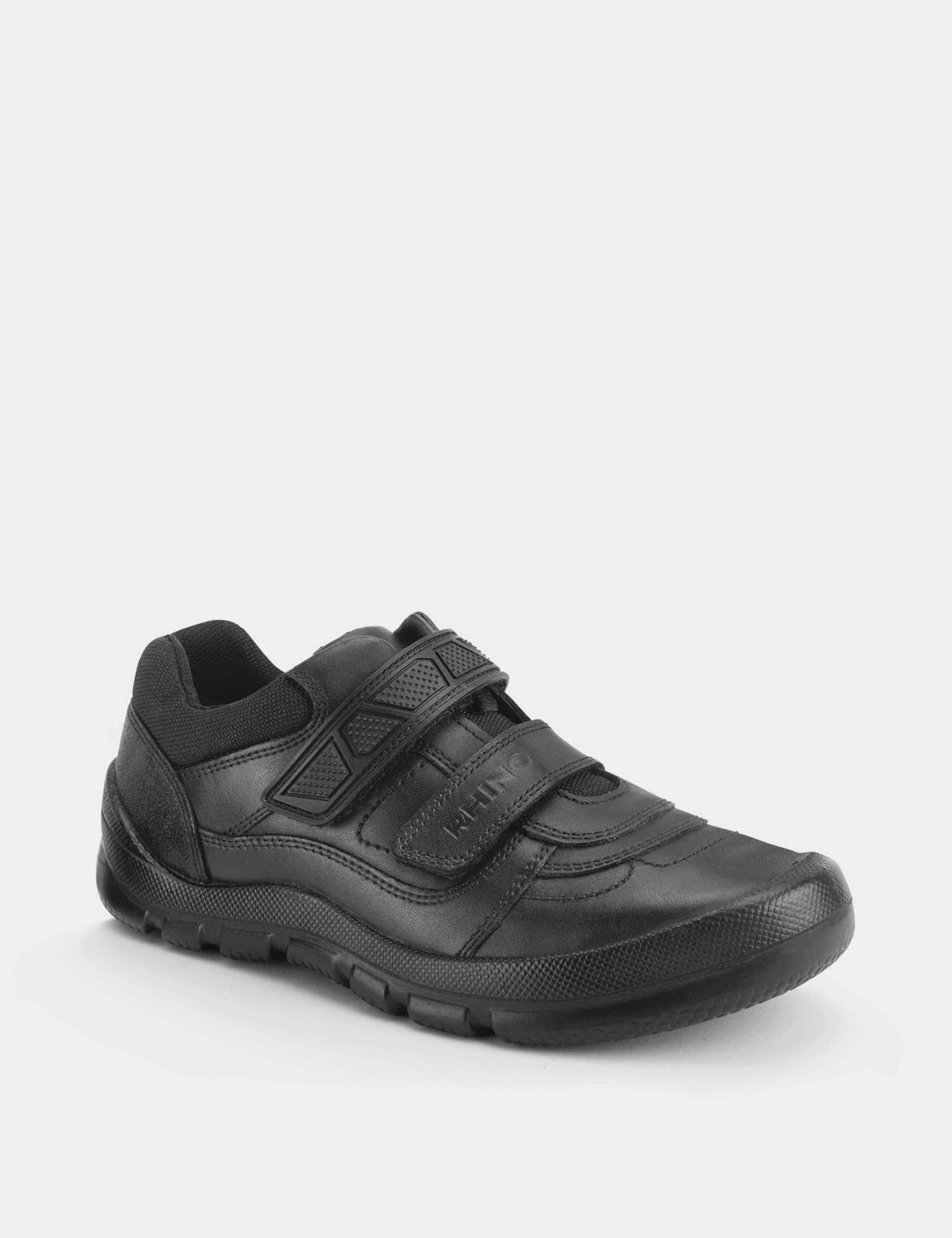 Kids' Leather Riptape Schoolwear Shoes (12 Small - 9 Large) 2 of 6